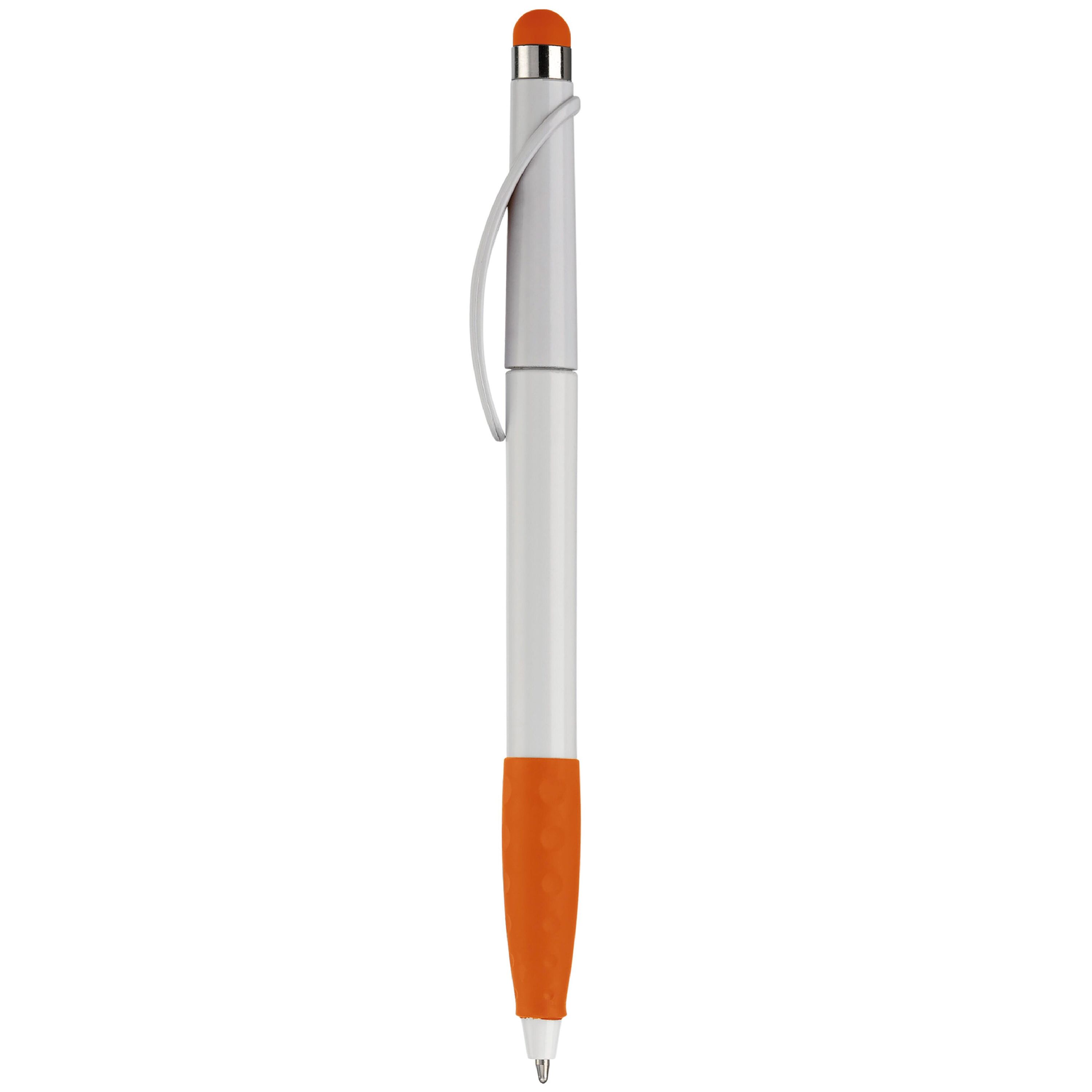Kugelschreiber Cosmo Stylus - weiss  -  orange-293