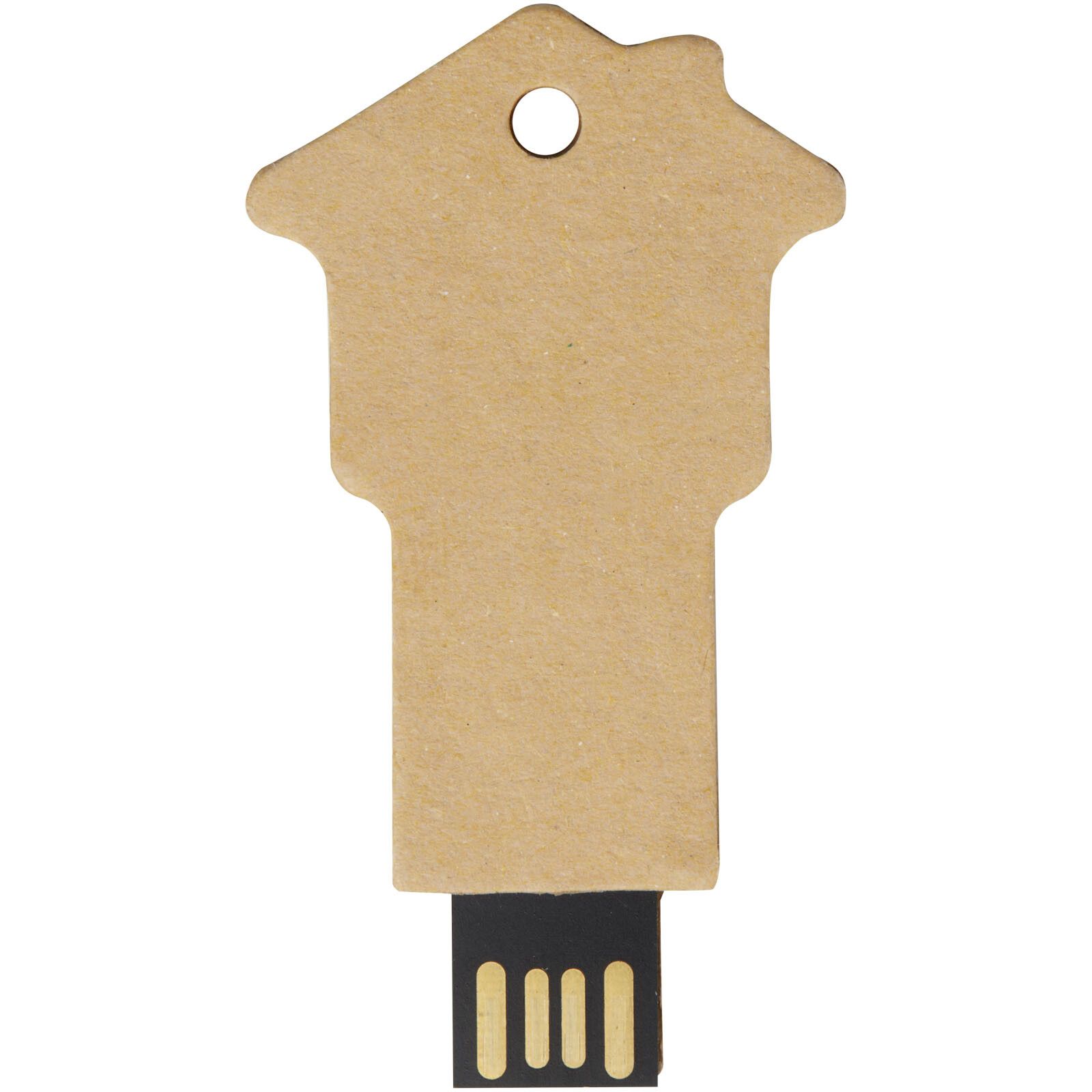 Haus USB-Stick 2.0 aus recyceltem Papier - Kraftpapier - 1 GB-655