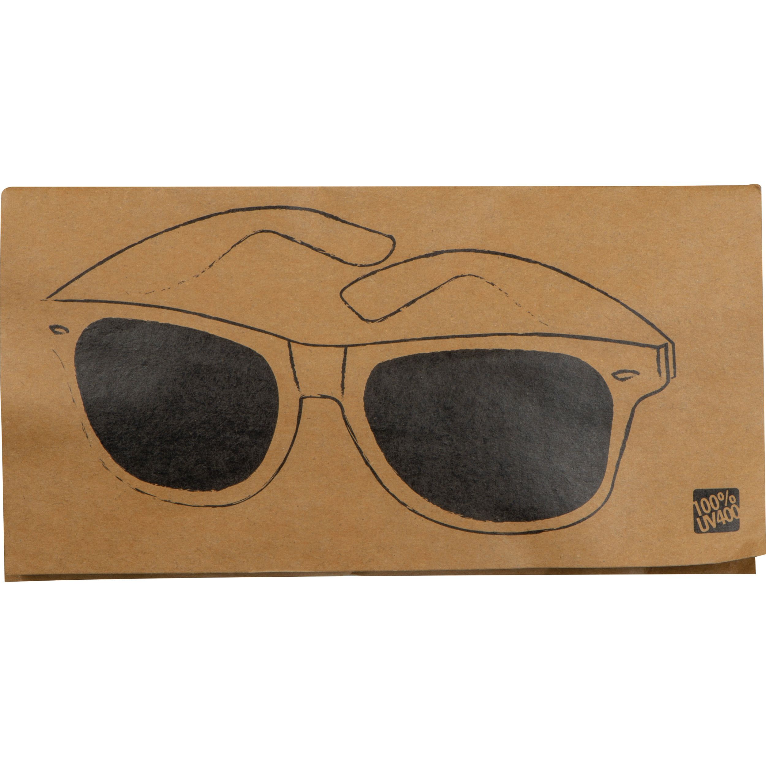 Sonnenbrille mit Bügeln in Bambusoptik - beige-413
