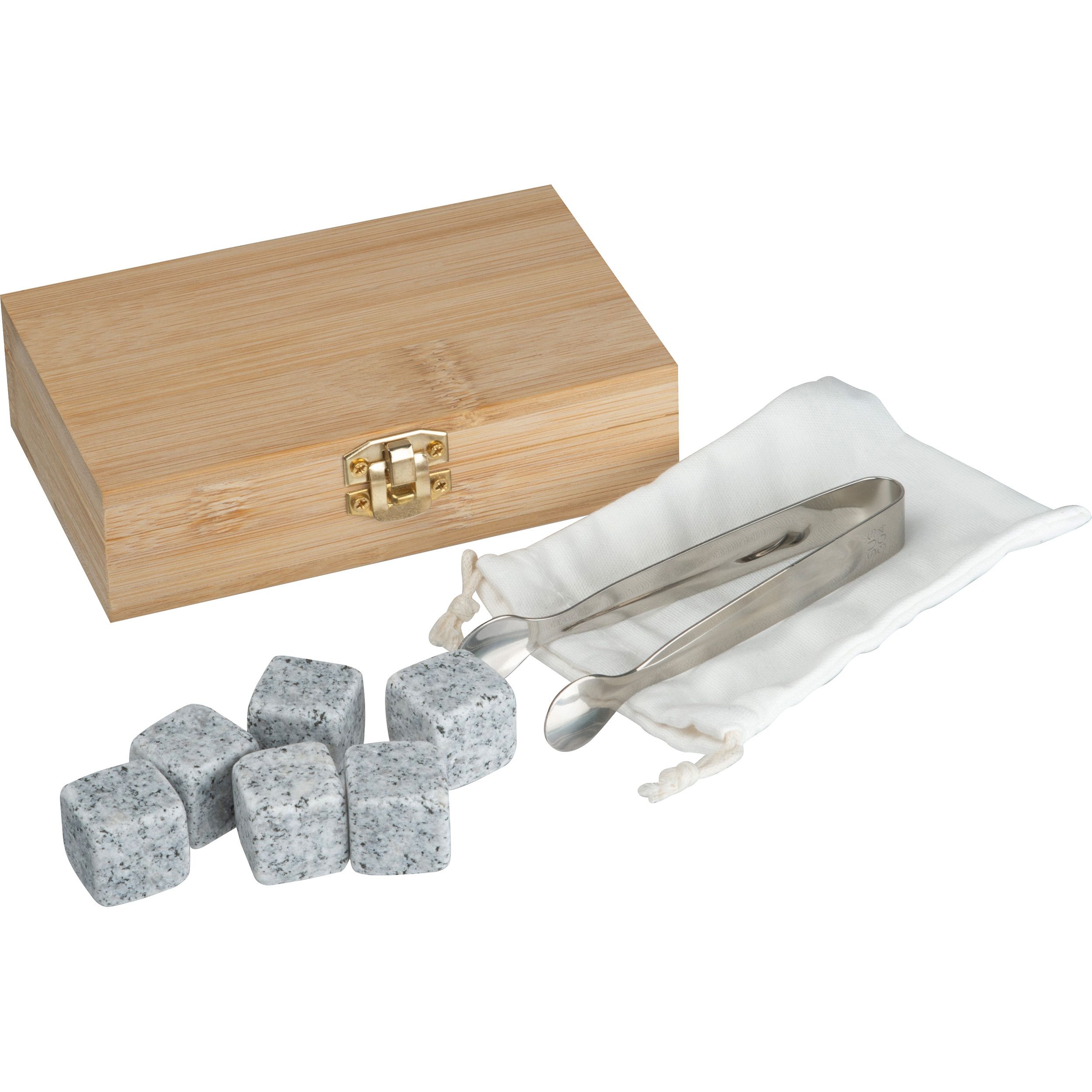 Eiswürfel Set in Bambusbox - beige-933
