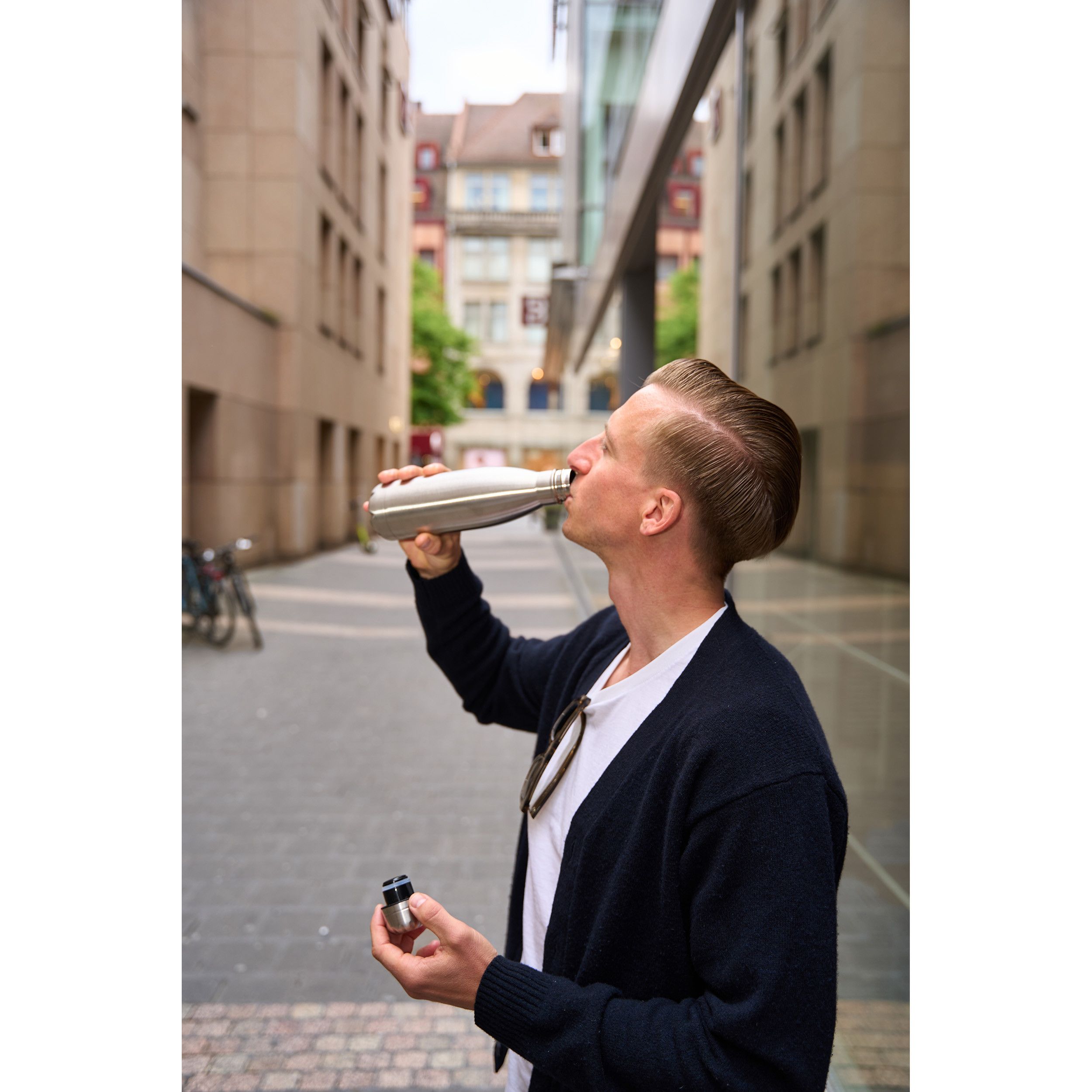 Isolierflasche Bree - silbergrau-620