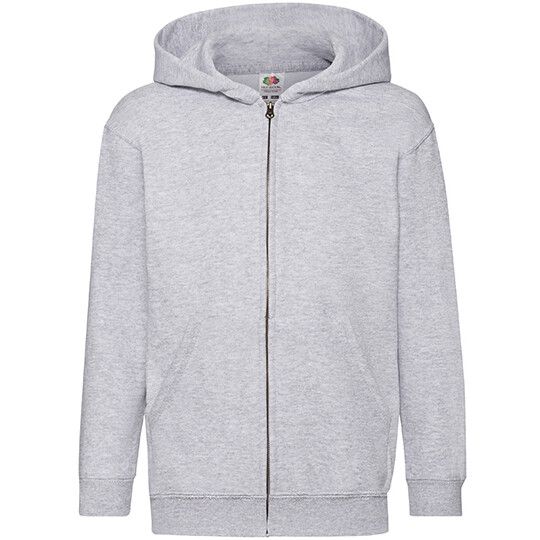 Kids´ Classic Hooded Sweat Jacket - heather grey-577