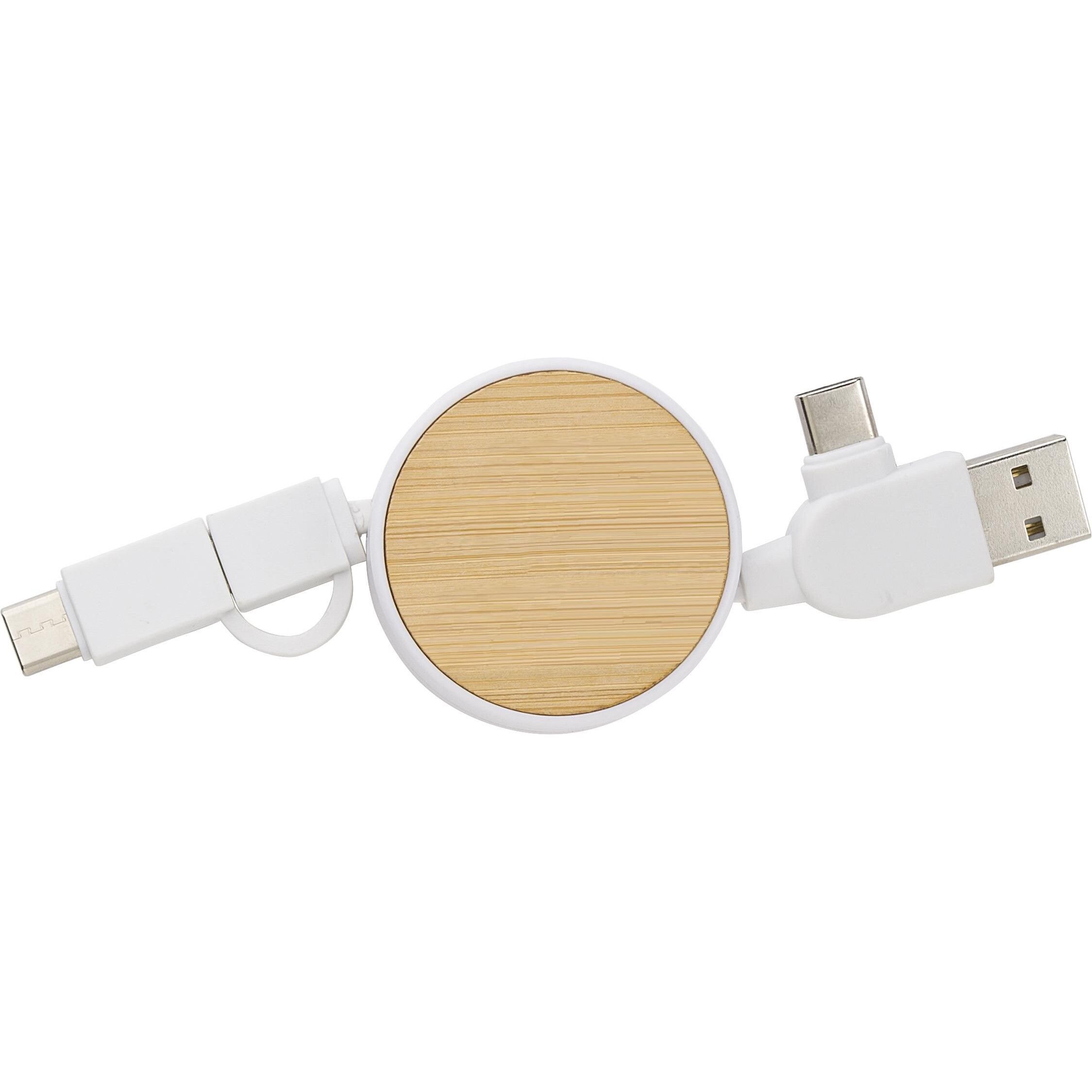 Verlängerbares ABS-Ladekabel Jared - weiß-455