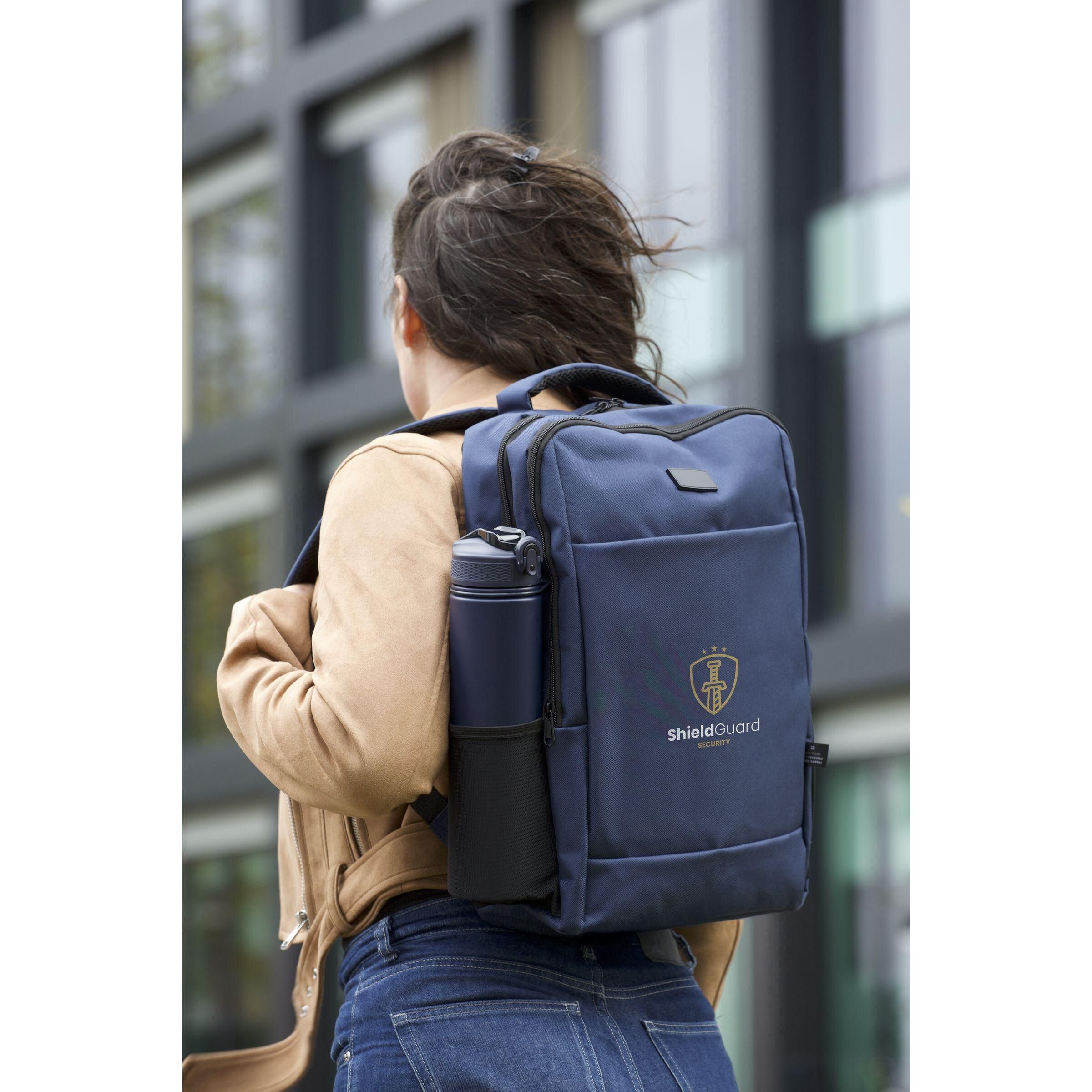 Urban Traveler GRS RPET Backpack - marineblau-789