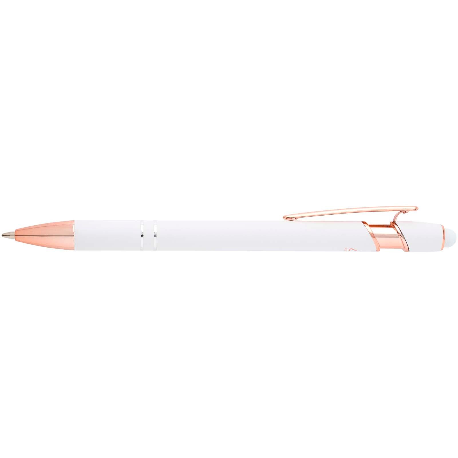 Nanna Kugelschreiber mit Roségold Finish  - weiss-772