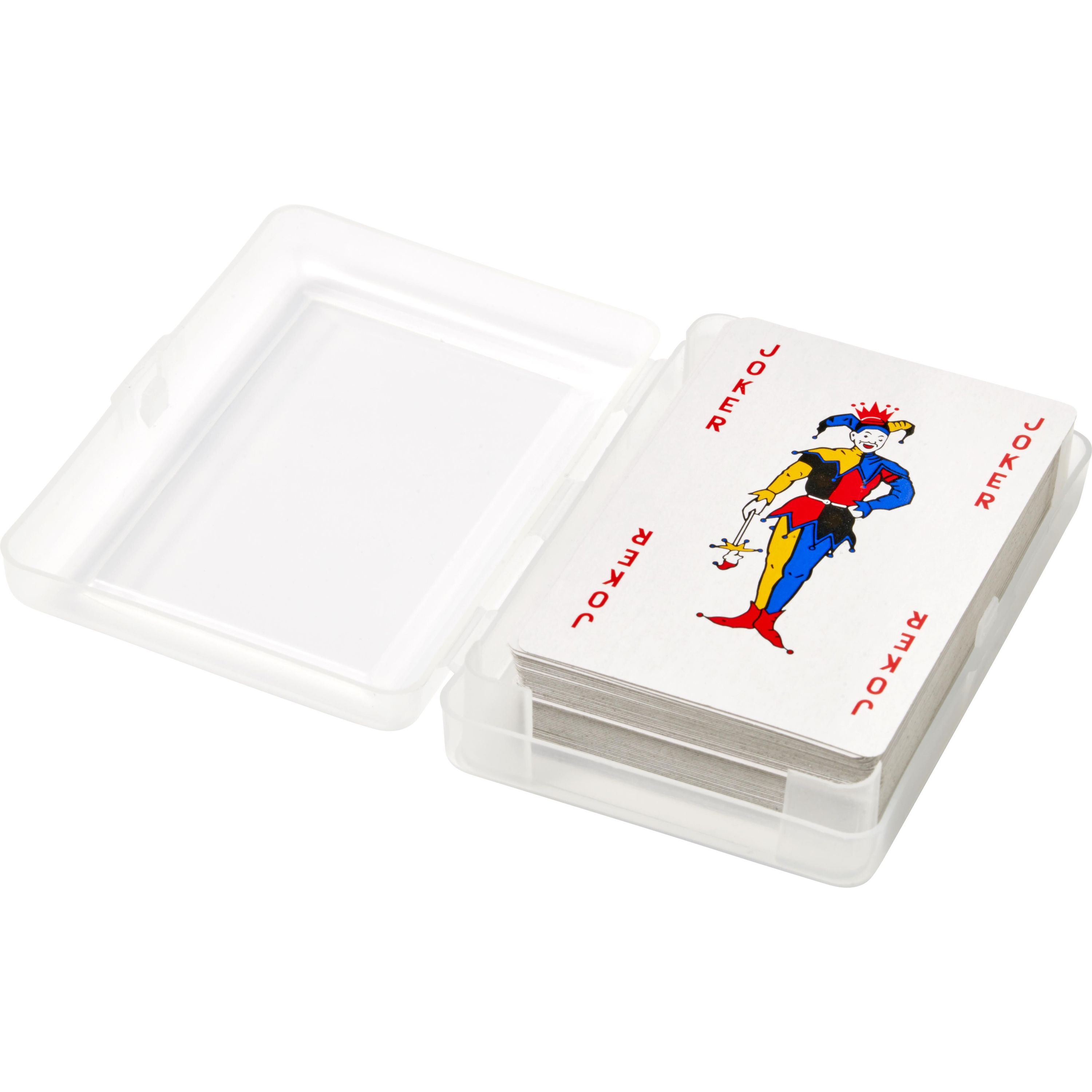 Kartenspiel in transparenter PET Box Victoria - rot-899