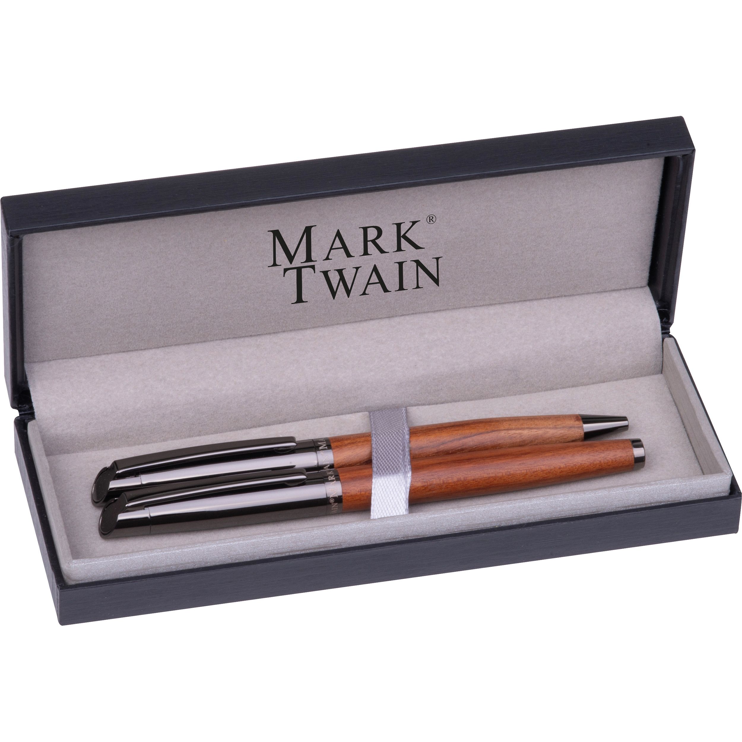 Mark Twain Schreibset aus Holz KATRINA - braun-105