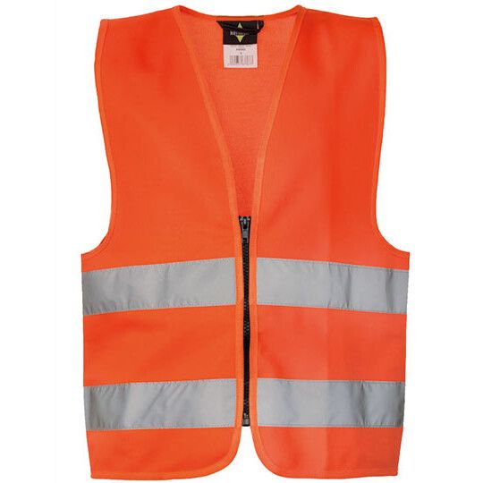 Kids´ Hi-Vis Safety Vest With Front Zipper Aalborg - signal orange-274