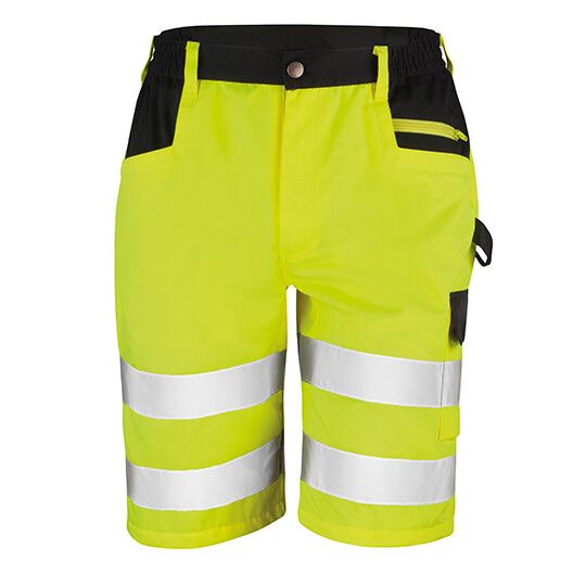 Safety Cargo Shorts - fluorescent yellow-720