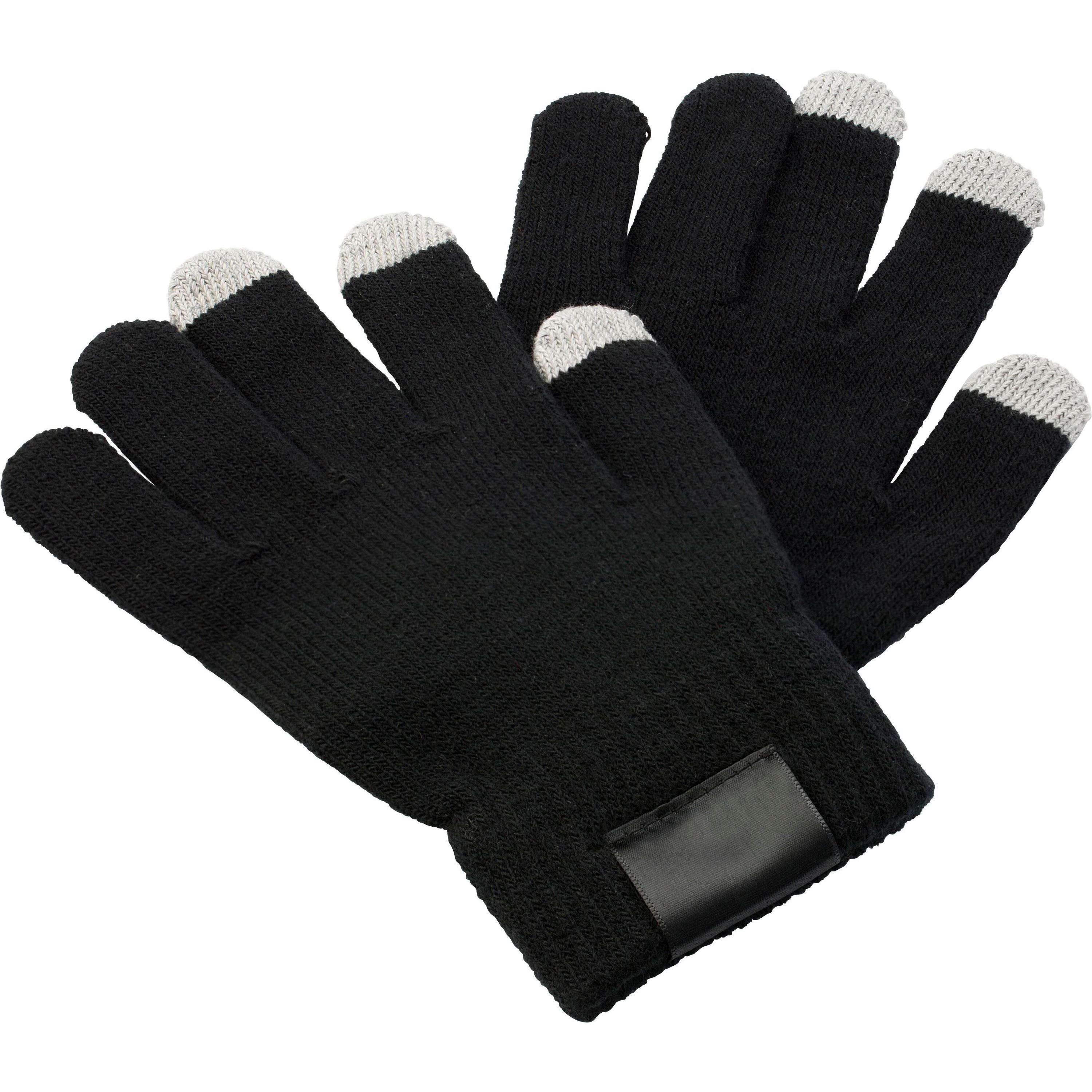 Handschuhe aus Acryl Elena - schwarz-767