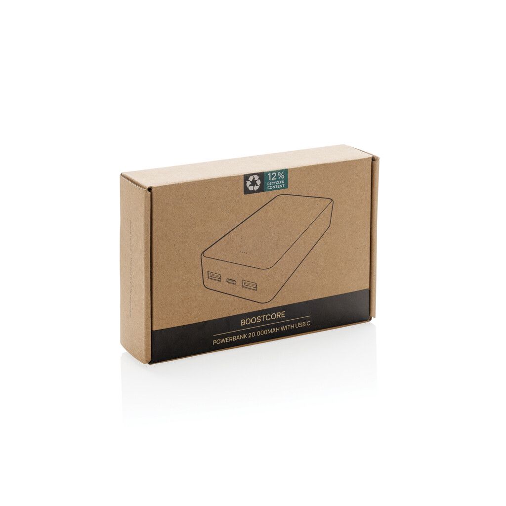 Boostcore 20.000mAh Powerbank aus RCS rec. Kunststoff - schwarz-404