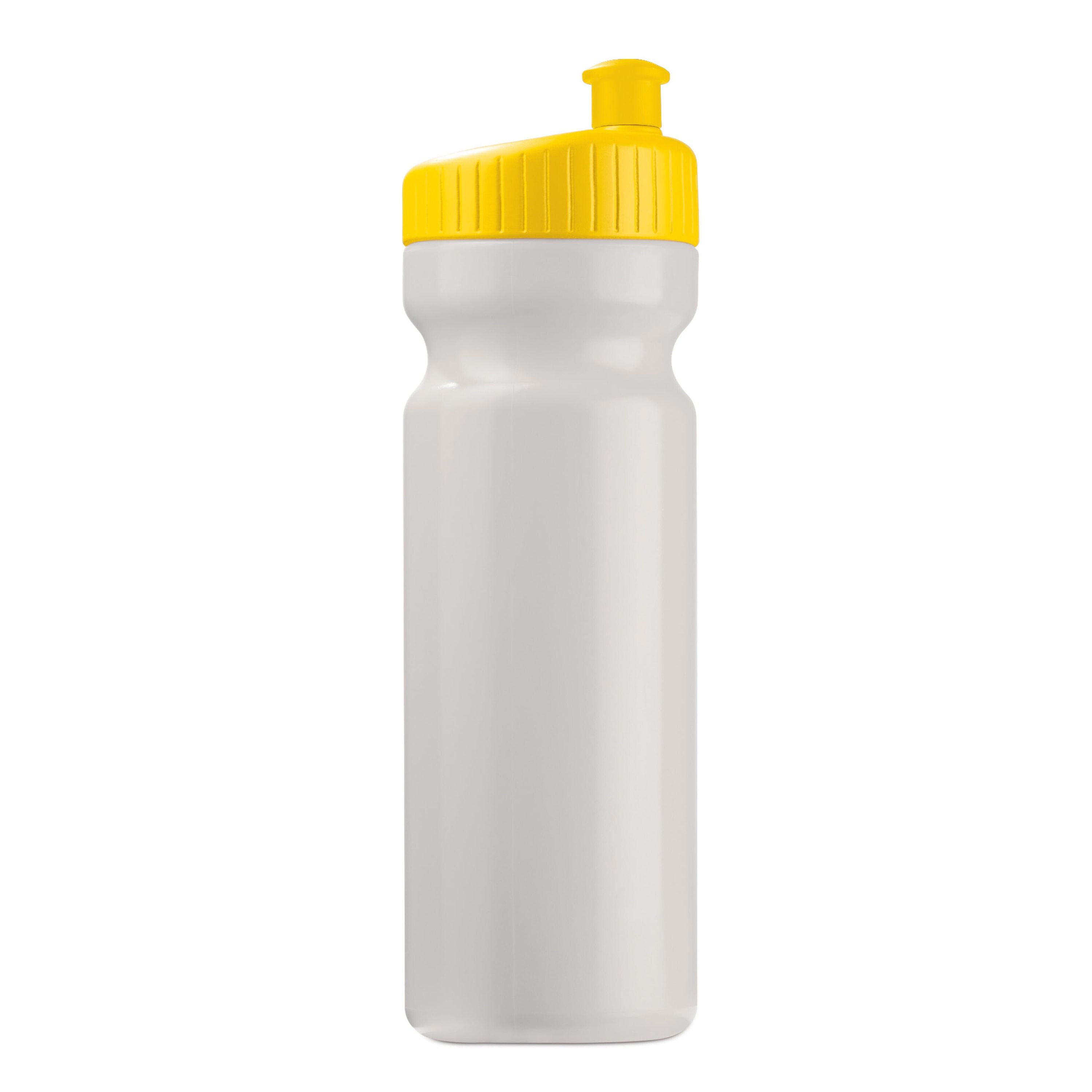 Sportflasche Design 750ml - weiss  -  gelb-910