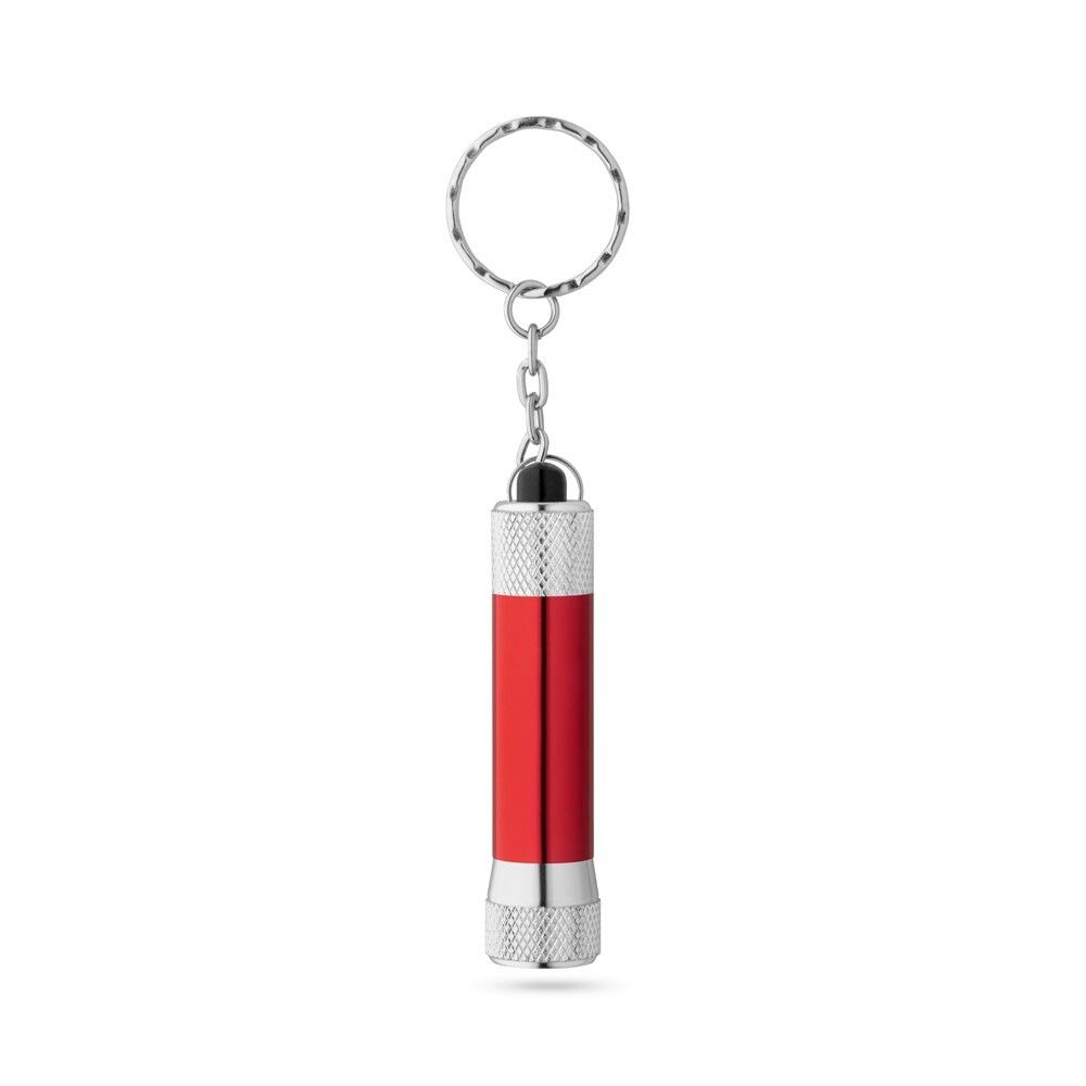 LERGAN Schlüsselanhänger aus Aluminium mit LED - rot-322