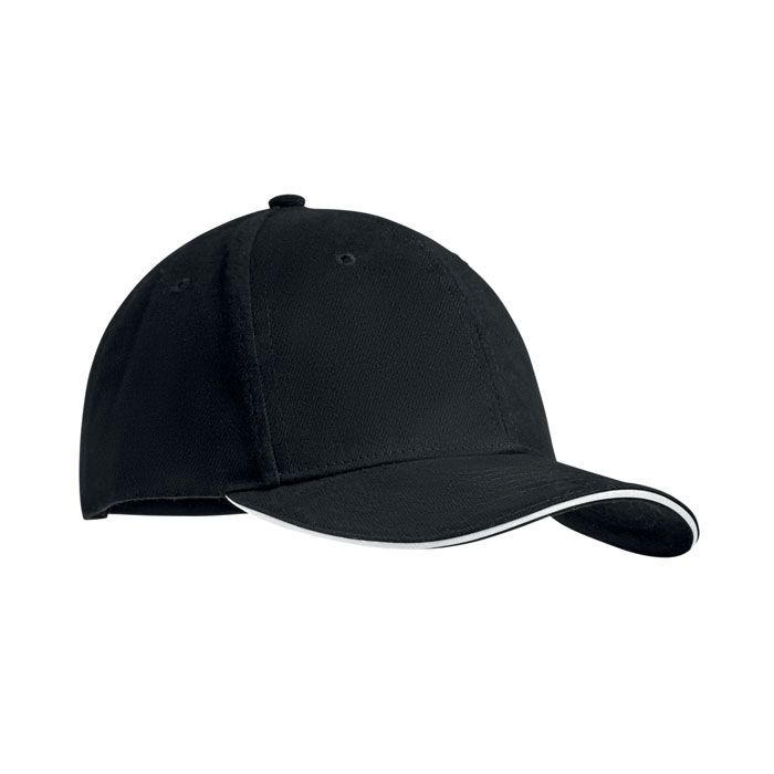 Baseball Kappe 6 Panels TEKAPO - weiß - schwarz-245