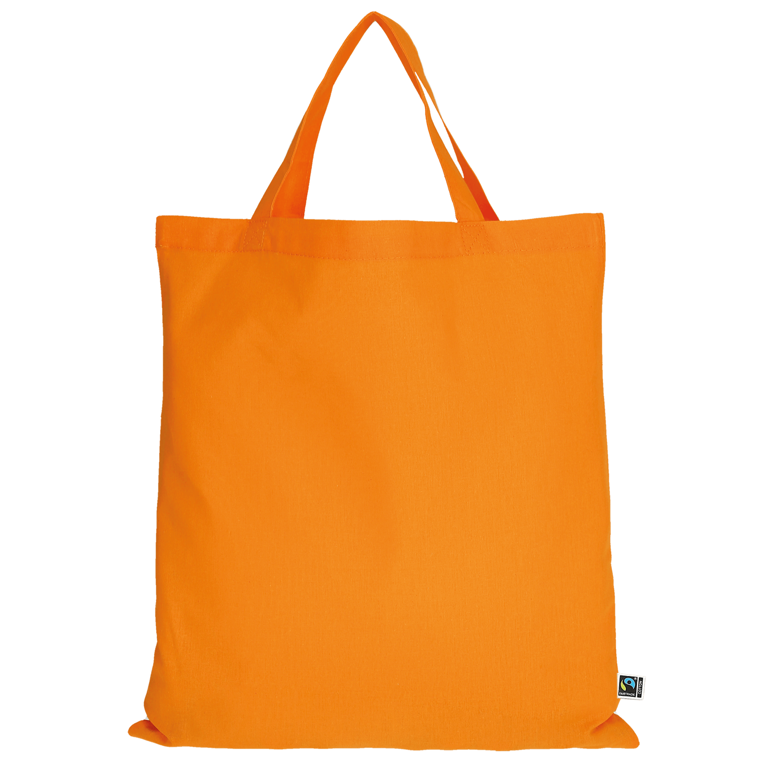 Einkaufstasche Fairtrade-Baumwolle - kurze Henkel - mandarin-699