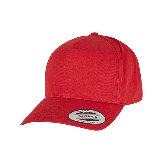 5-Panel Curved Classic Snapback - mars red-401