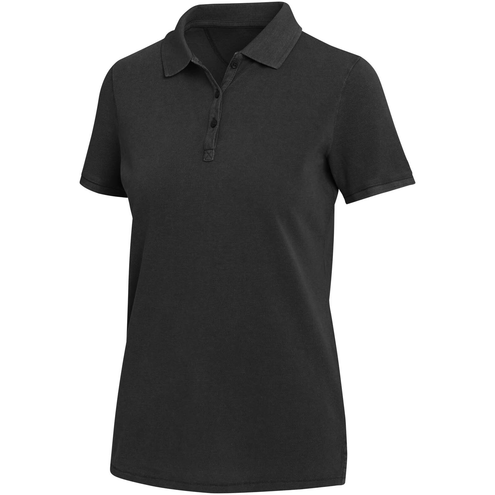 Calgary Poloshirt für Damen im Washed Look, 200 g/m2 - schwarz-671