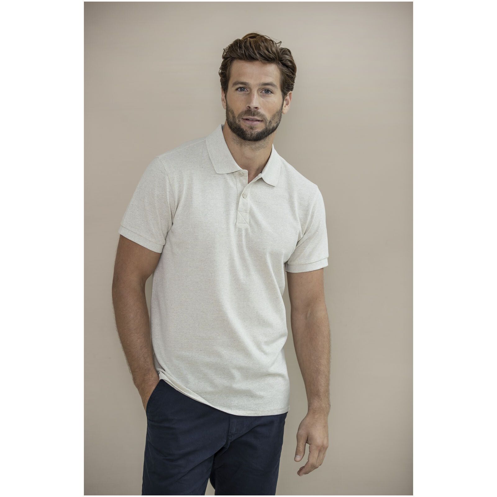 Emerald Aware Polo  aus recyceltem Material - weiss - XXL-793