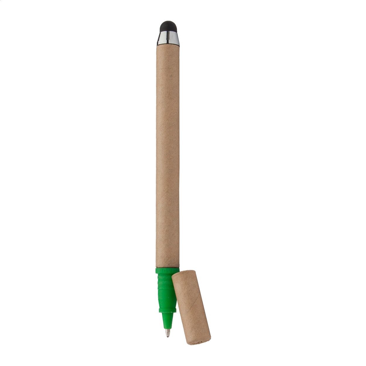 Recycling Touchpen und Kugelschreiber EcoTouch - natur - grün-175