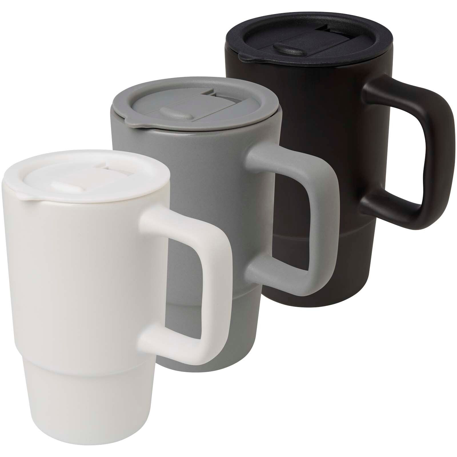 Carter 450 ml Keramiktasse mit Kunststoffdeckel - schwarz-696