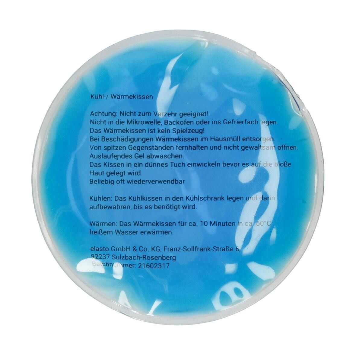 Kühl-/Wärmekissen Round - blau - transparent-762
