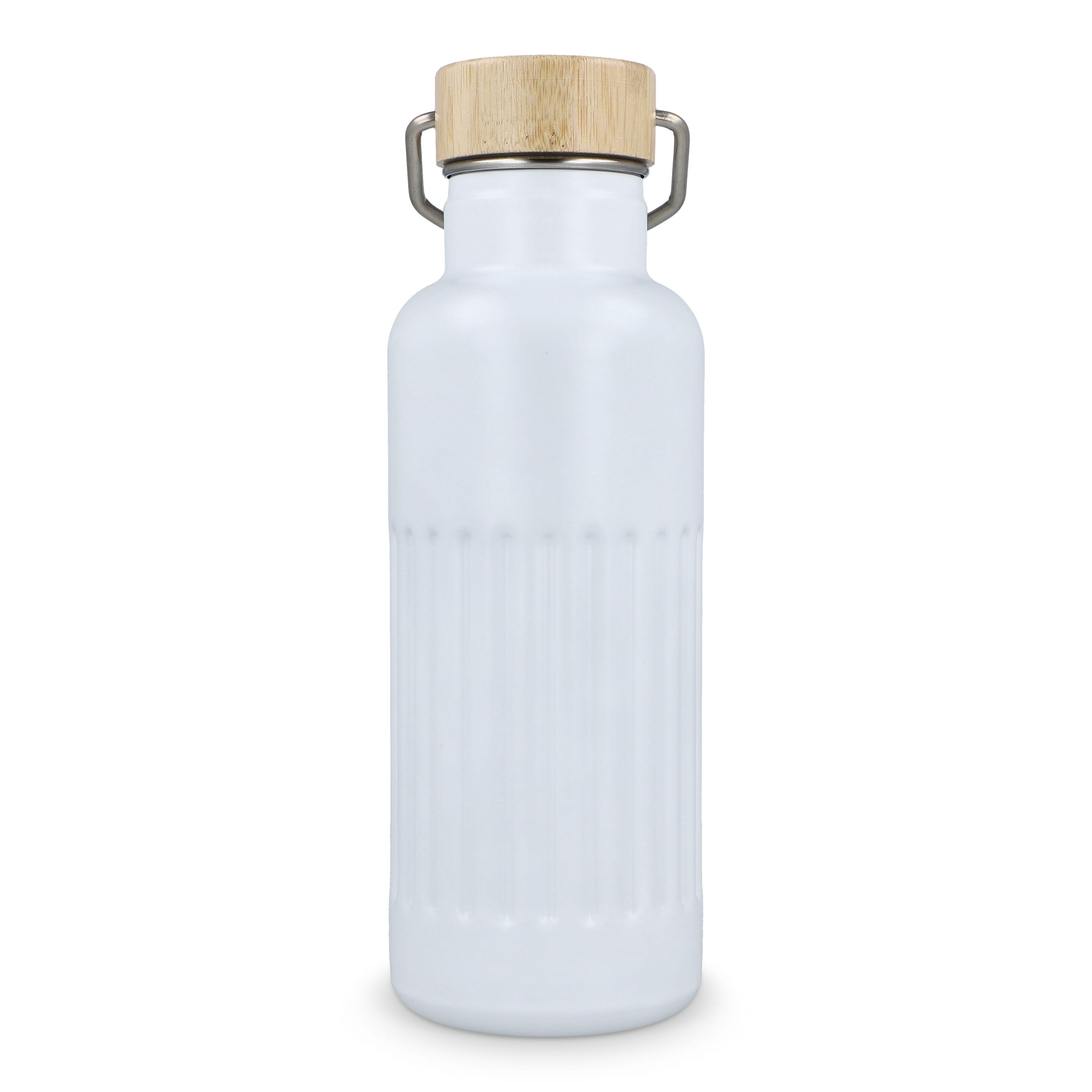 Recycelte Edelstahl-Isolierflasche 500 ml - weiss-346