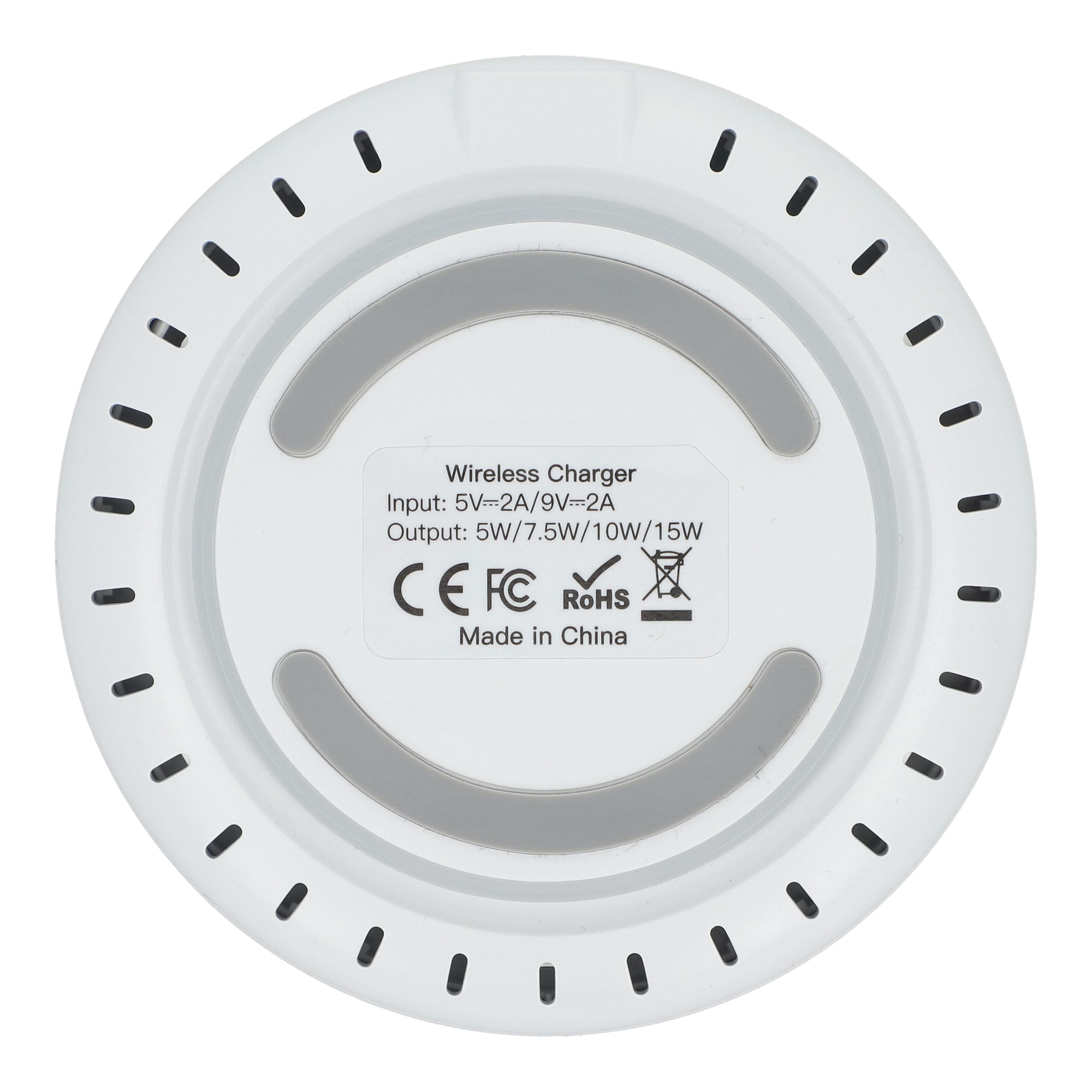 Kabelloses Schnellladegerät 15 W mit LED-Anzeige - weiss-113