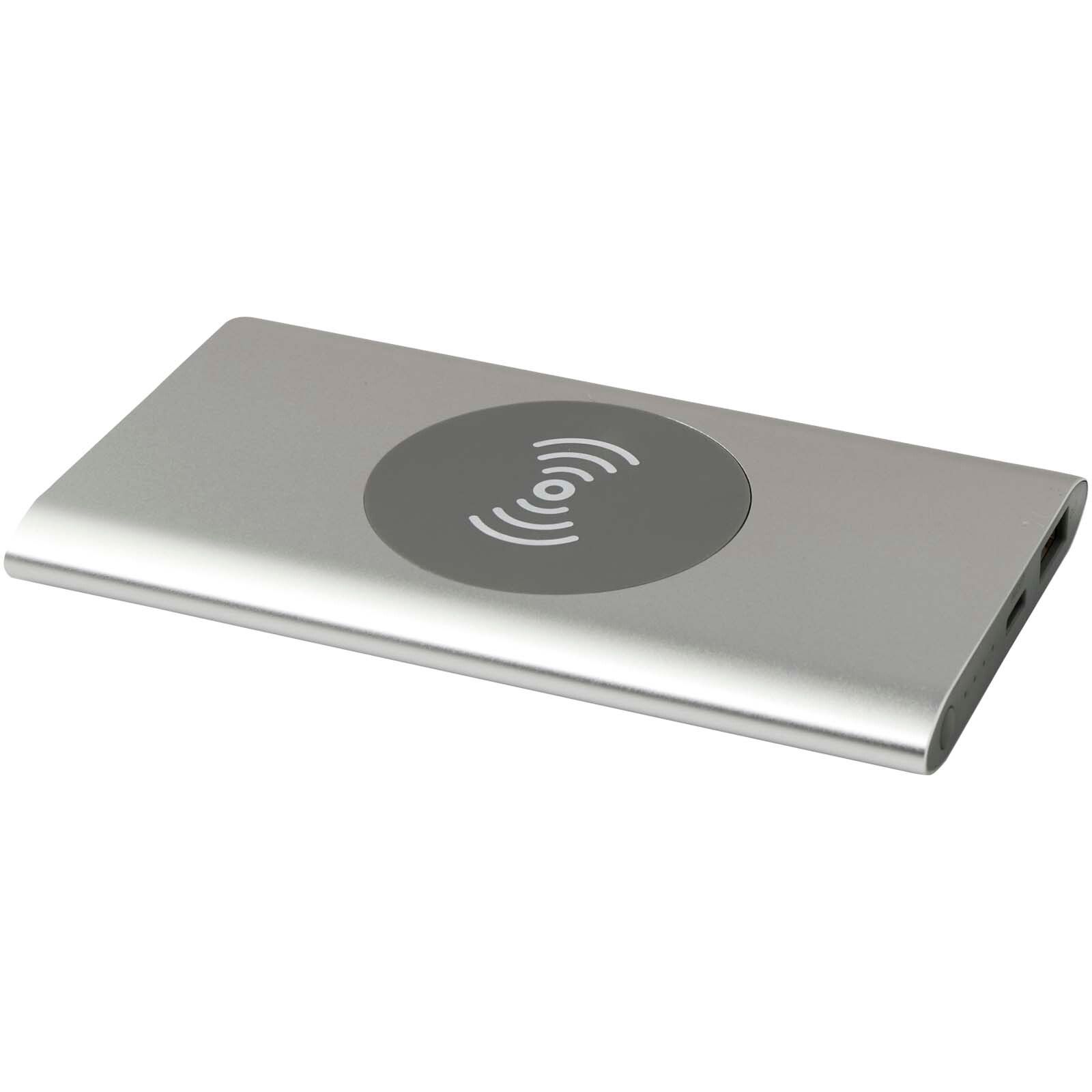 Juice 4000 mAh Typ-C kabellose Powerbank aus recyceltem Aluminium  - silber-713