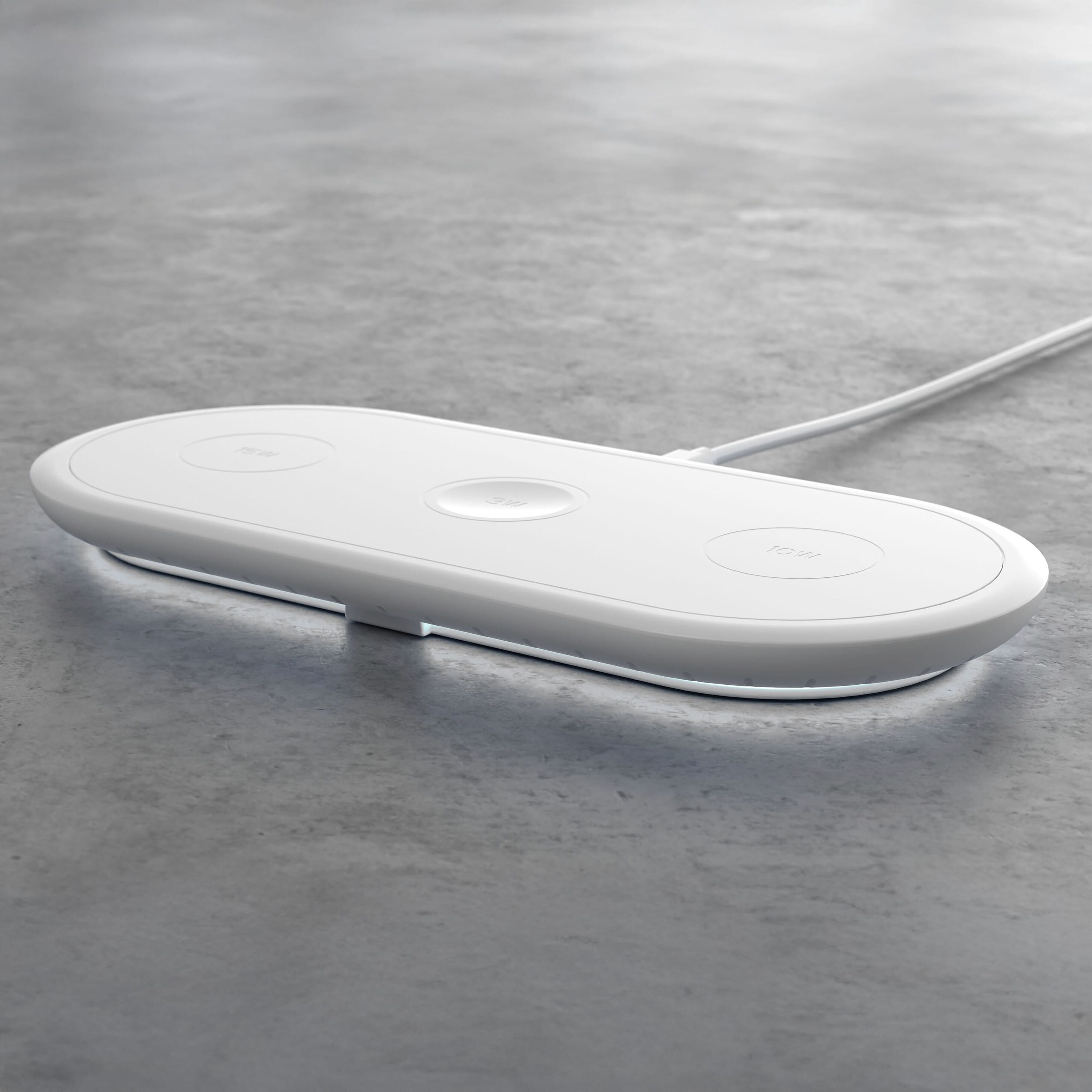 3-in-1 15 W Drahtloses Ladegerät für Handys, Apple Watch und AirPods. - weiss-188