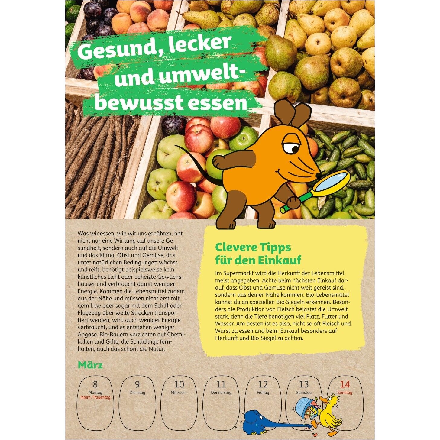 Schütze die Erde mit der Maus - Kinder Kalender-823