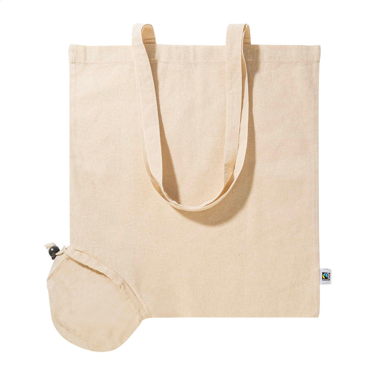 Fershop Fold Fairtrade faltbare Einkaufstasche - natur-827