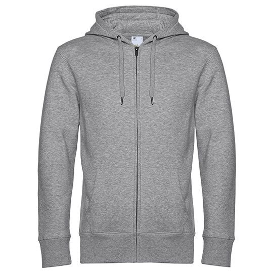 KING Zipped Hood Jacket_° für Herren - heather grey - XS-174
