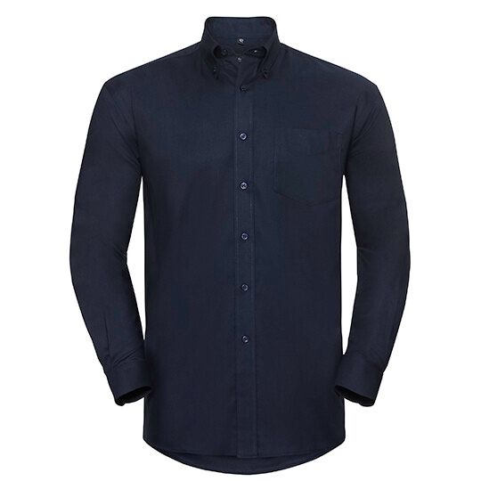 Men's Long Sleeve Classic Oxford Shirt - bright navy-657