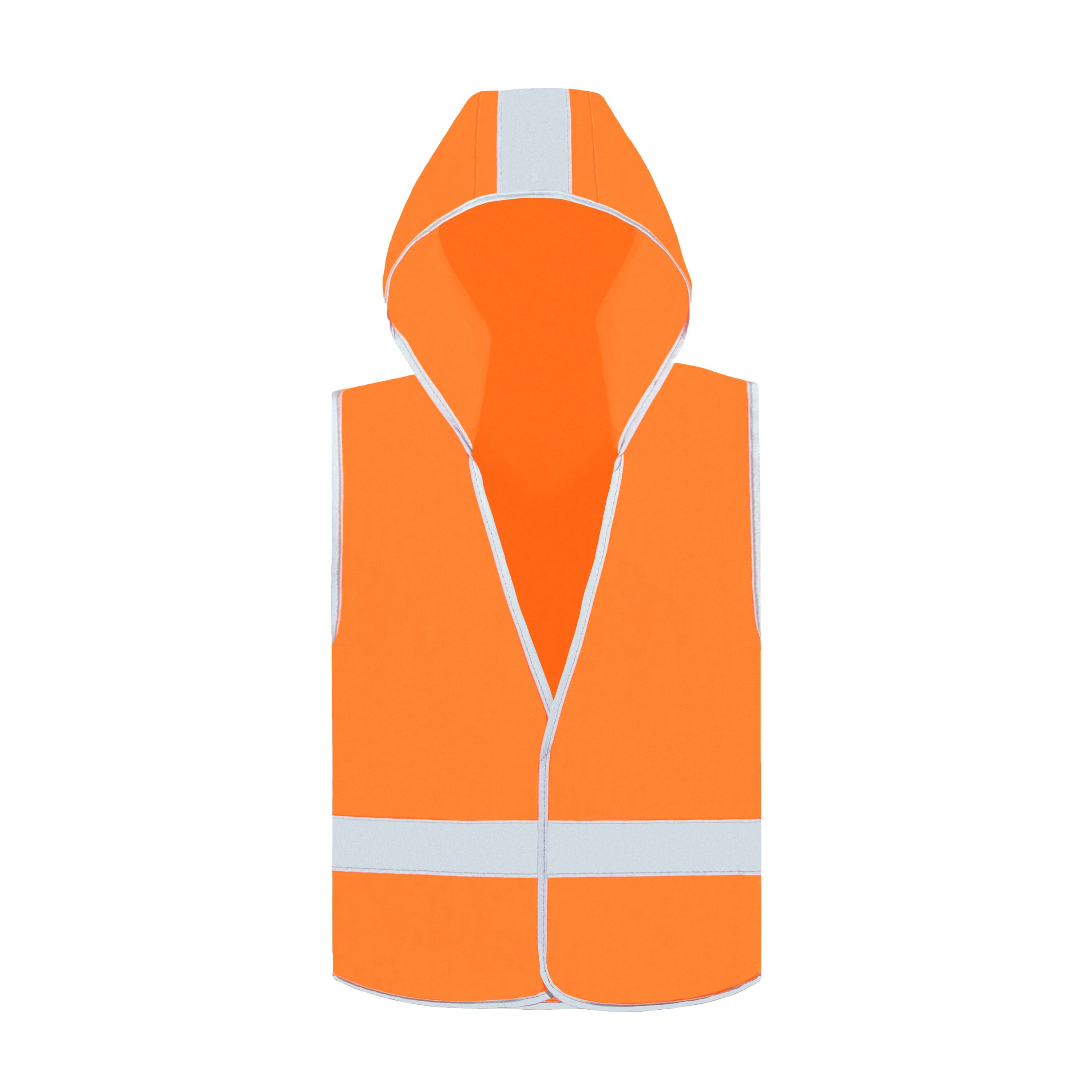 Kids´ Hooded Hi-Vis Safety Vest Odense - signal orange-335