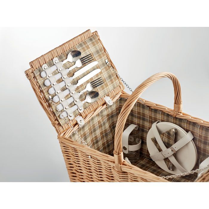 Picknickkorb aus Korbweide MIMBRE PLUS - holz-855