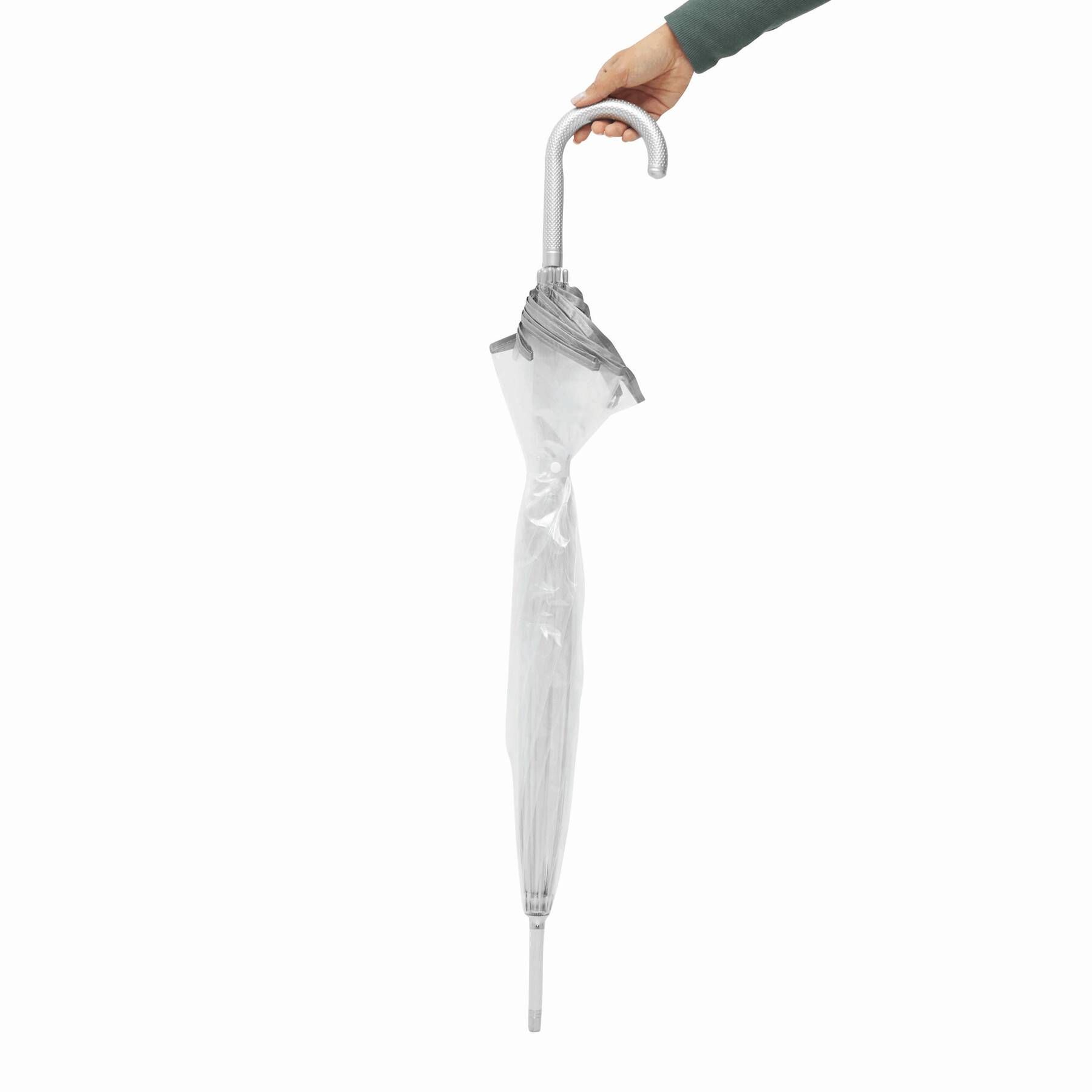 Transparenter Aluminium-Stockschirm PANORAMIX - silber - transparent-269