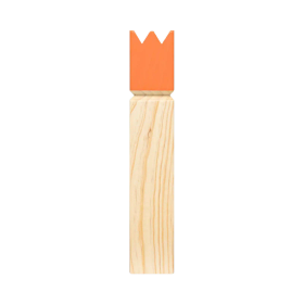 Veredelungsposition auf dem Holzblock mit der orangen Krone