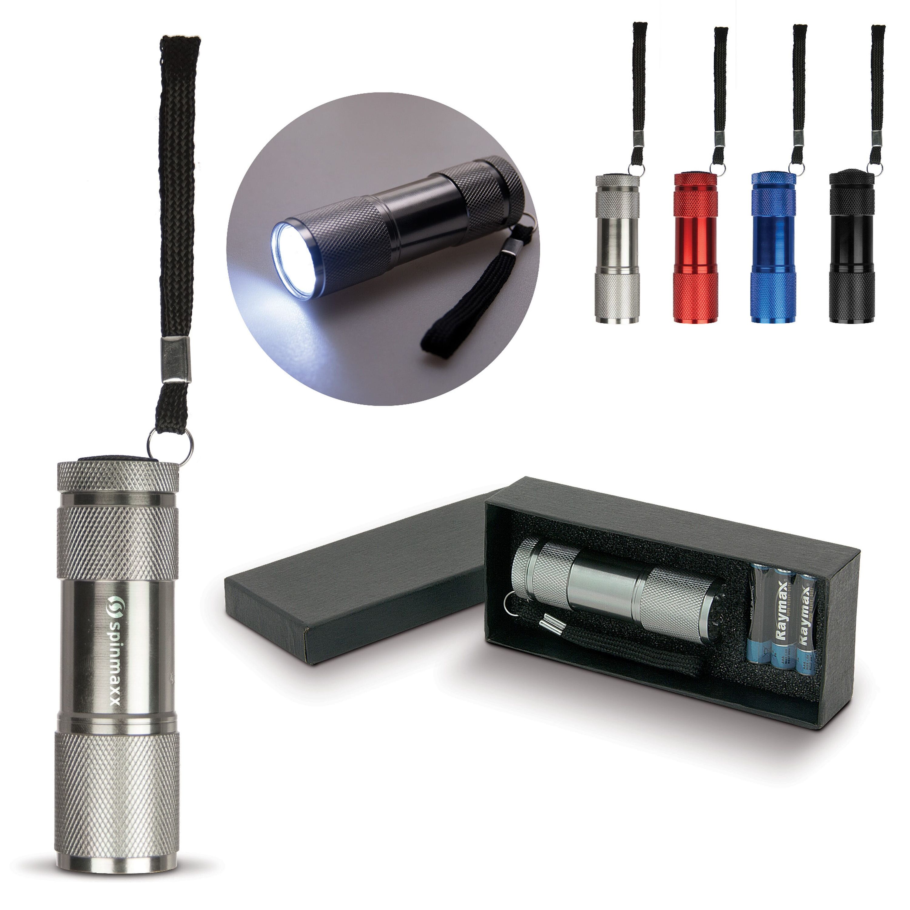 LED-Taschenlampe aus Aluminium  - silber-691