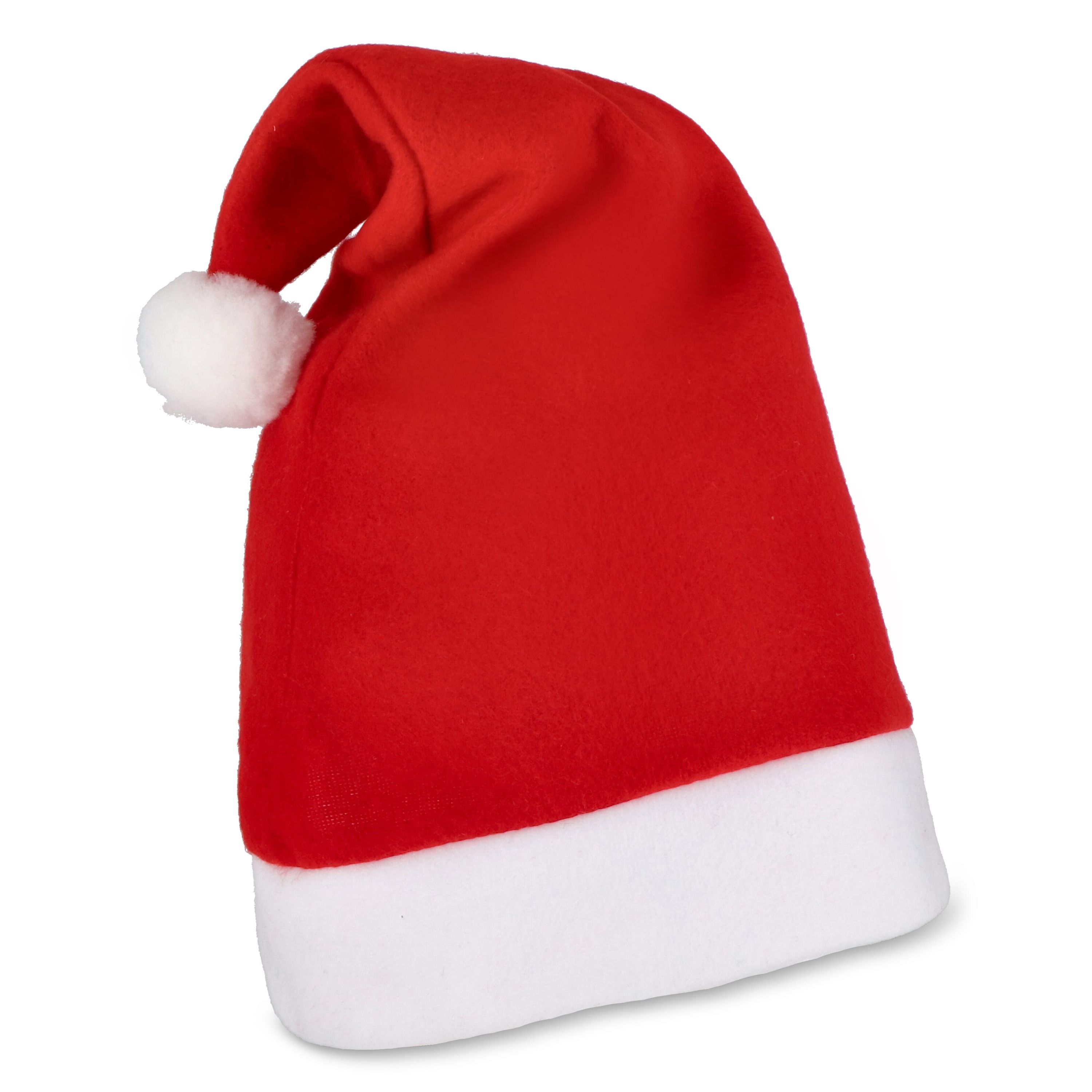 Weihnachtsmütze aus Flanell  - rot-839