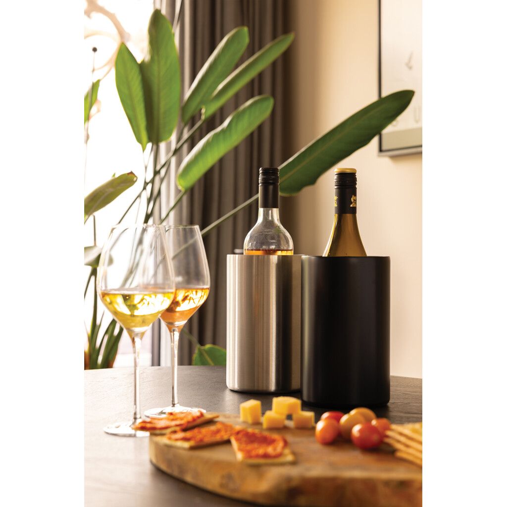 Vino Weinkühler aus RCS-zertifiziert recyc. Stainless-Steel - schwarz-235