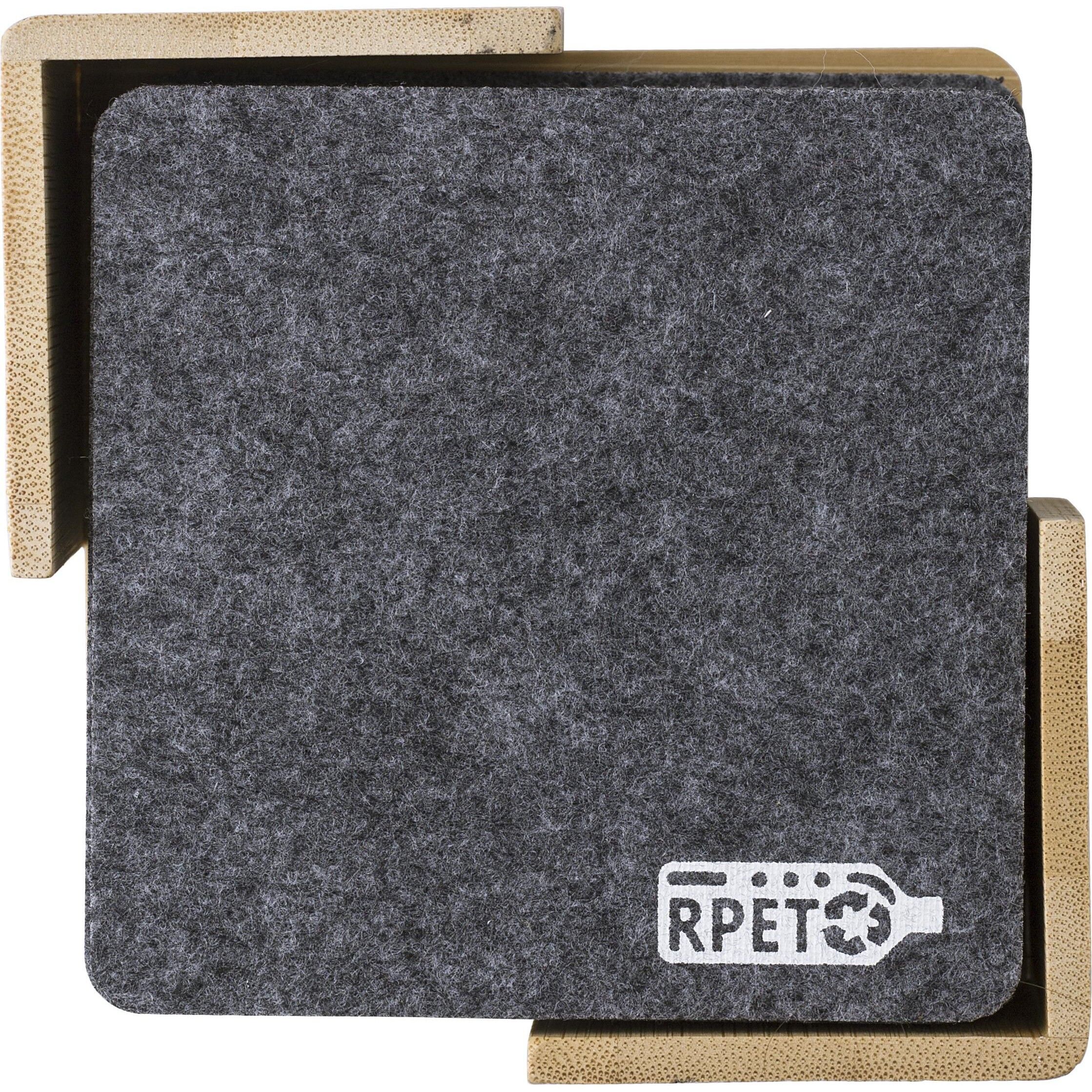 rPET-Filz-Untersetzer-Set Lawrence - grau-529