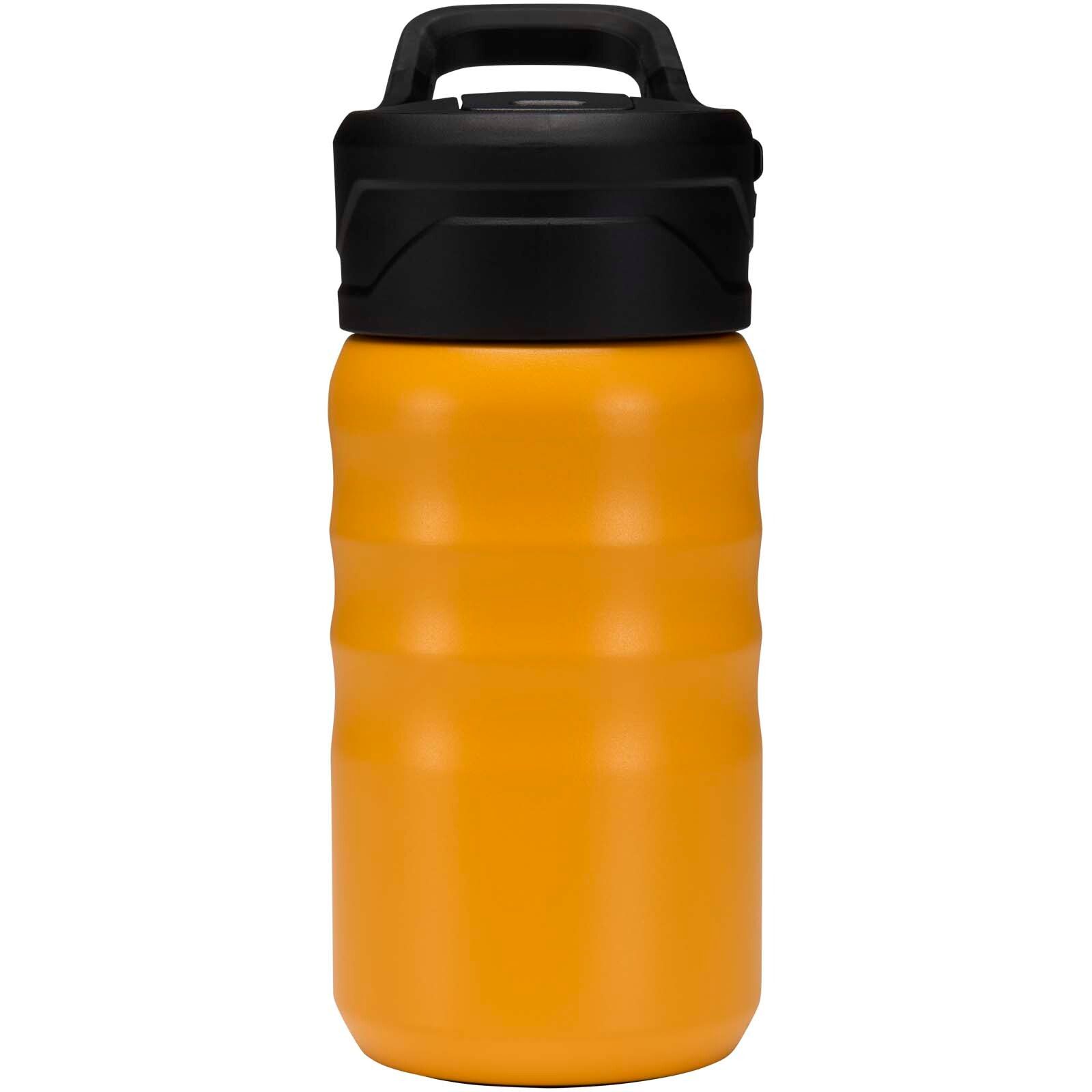 Knox 350 ml RCS Trinkflasche aus recyceltem, doppelwandigem Edelstahl mit Klappstrohhalm - gelb-789