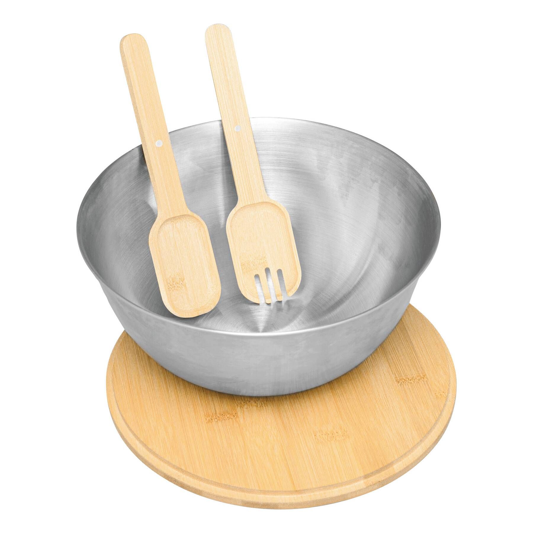 Salatschüssel EAT HEALTHY - braun - silber-221
