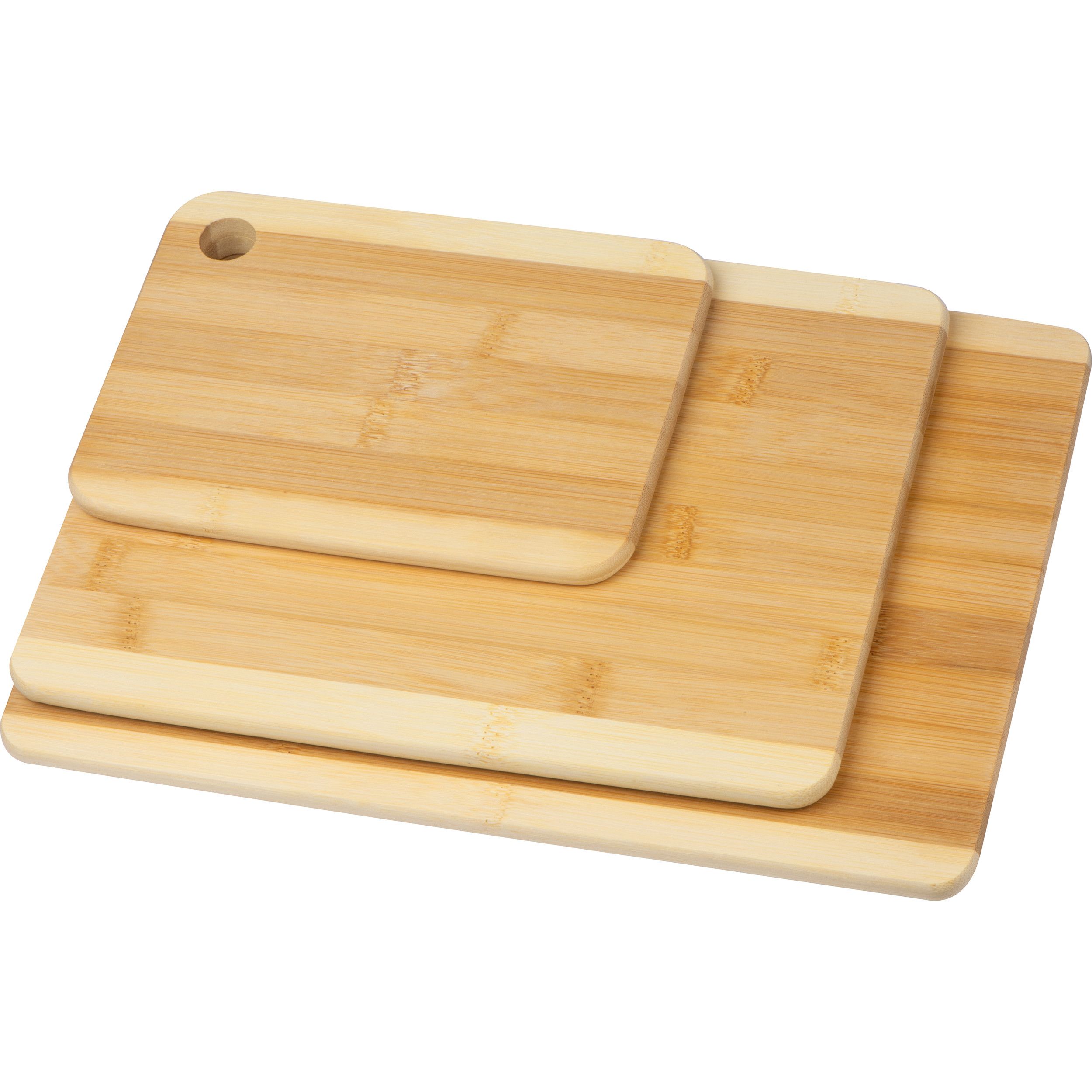 3er Set Bambus Schneidebretter - beige-499