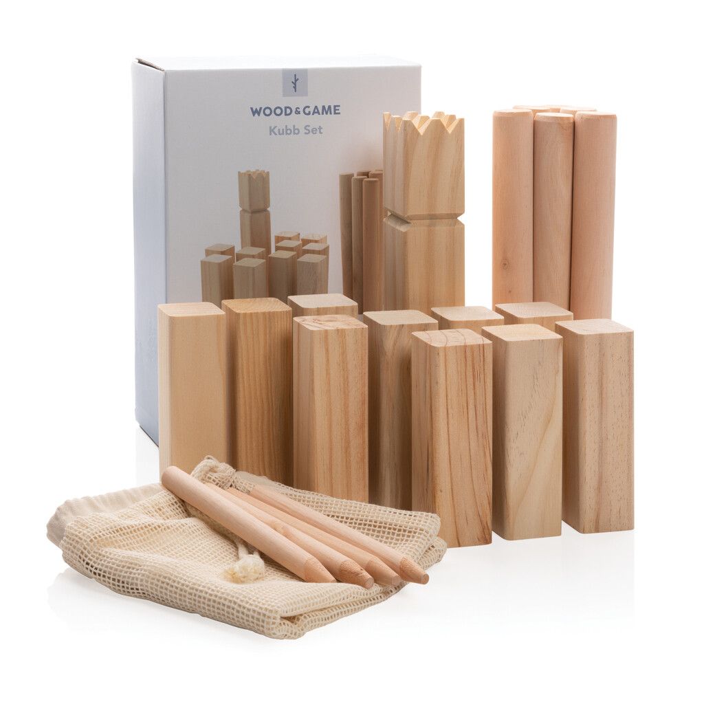 Kubb Outdoor Wurfspiel aus Holz - braun-787
