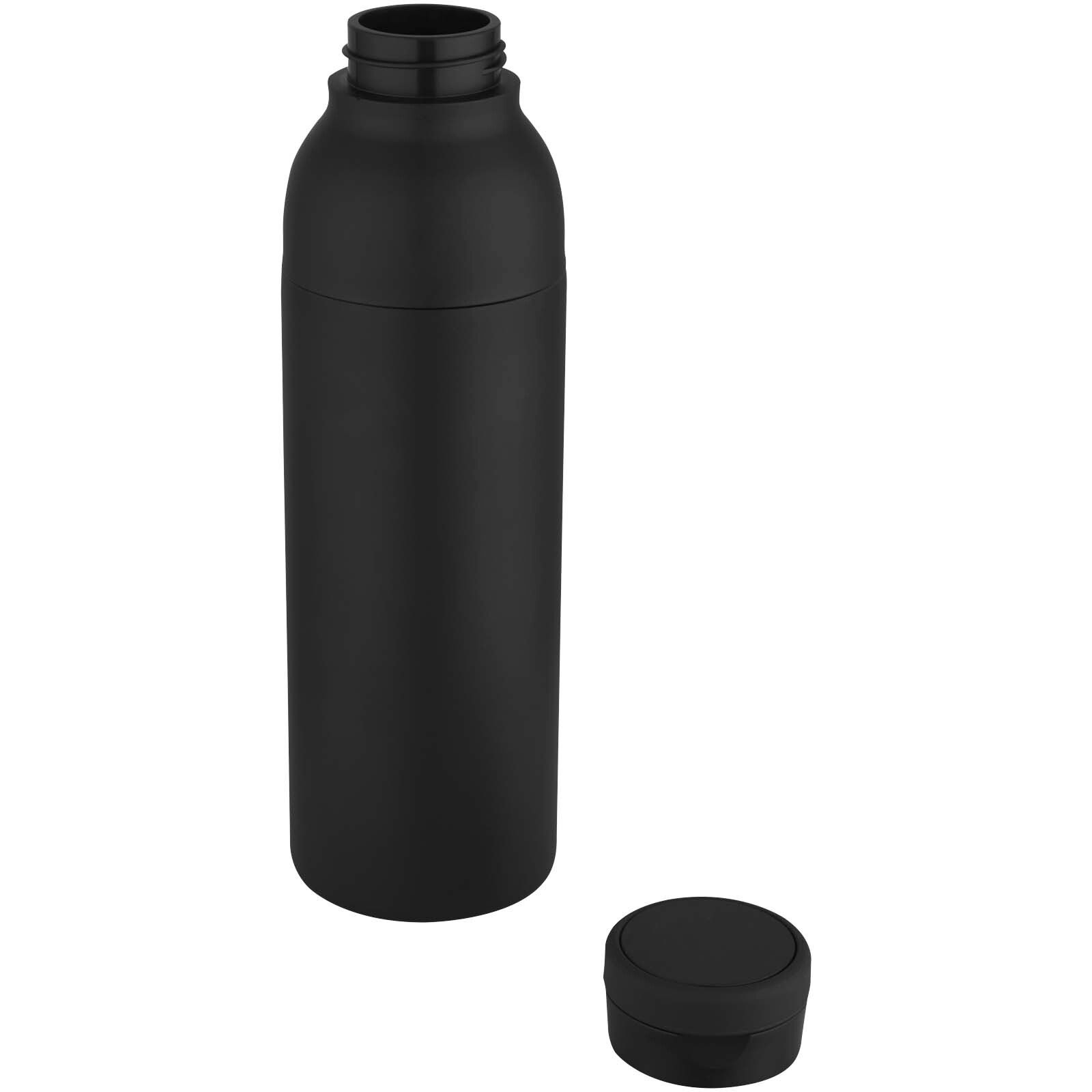Illuminate 650 ml RCS doppelwandige Isolierflasche aus recyceltem Edelstahl - schwarz-576