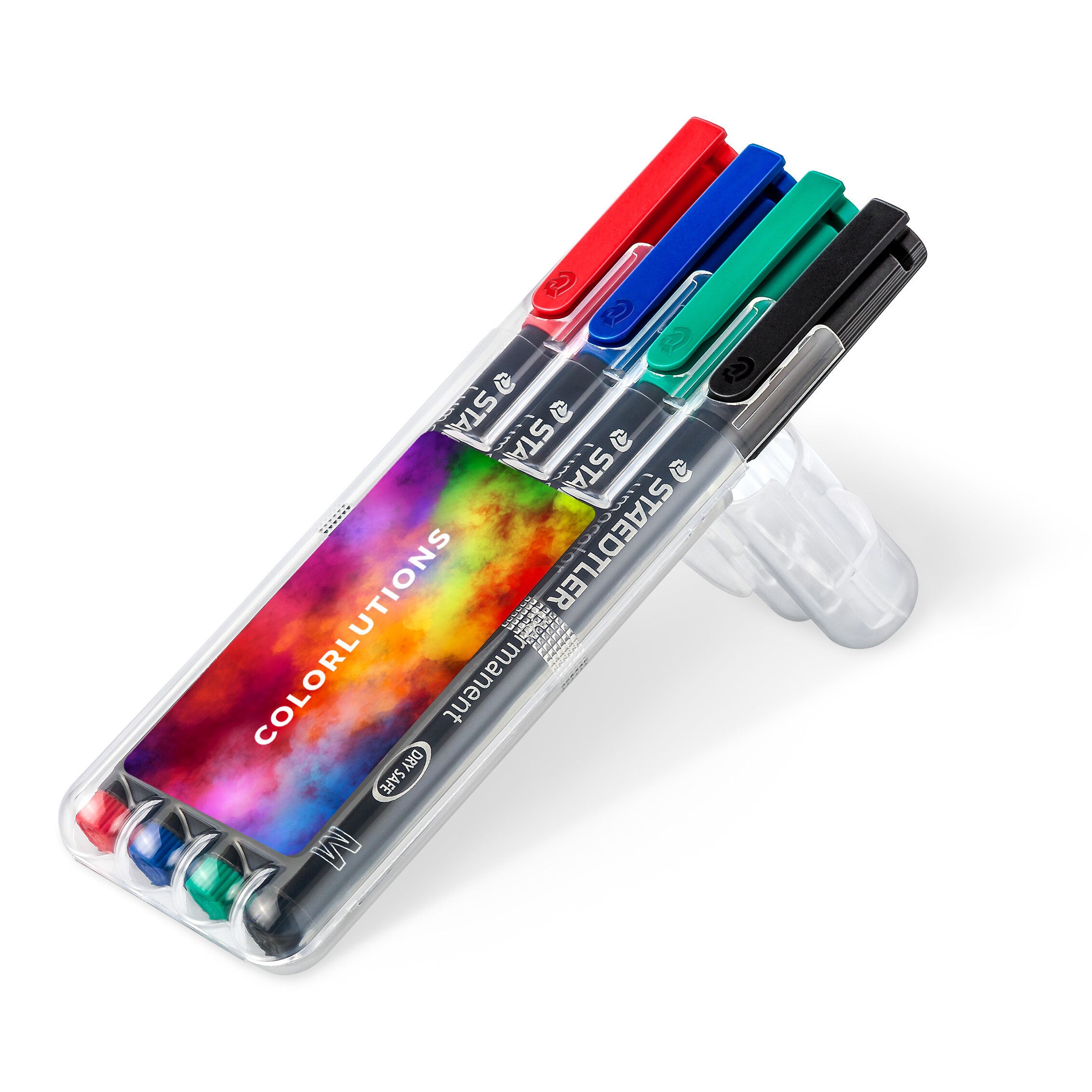 STAEDTLER Lumocolor permanent, Box mit 4 Stiften - transparent-410