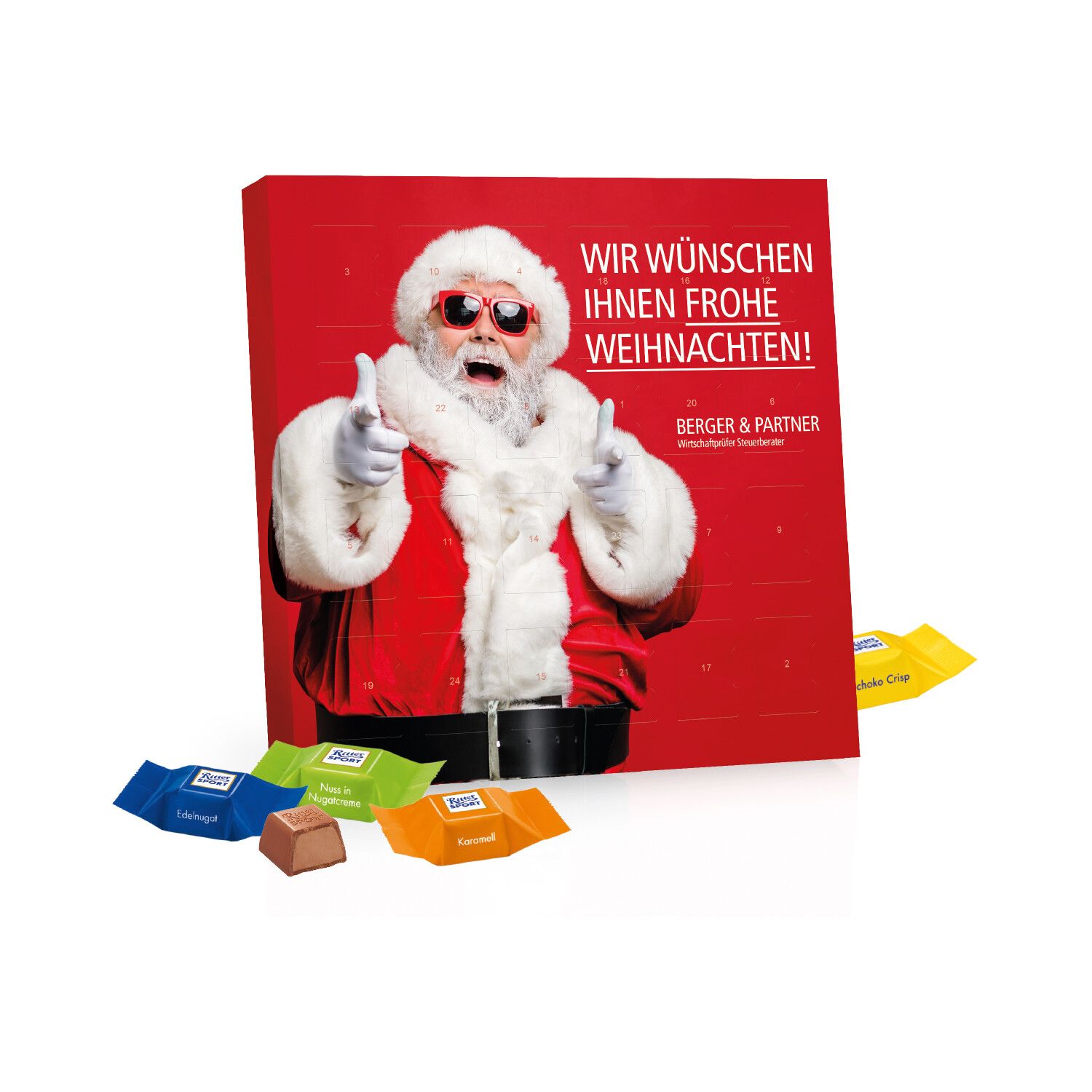 Tisch-Adventskalender mit Ritter Sport Schokowürfel-571