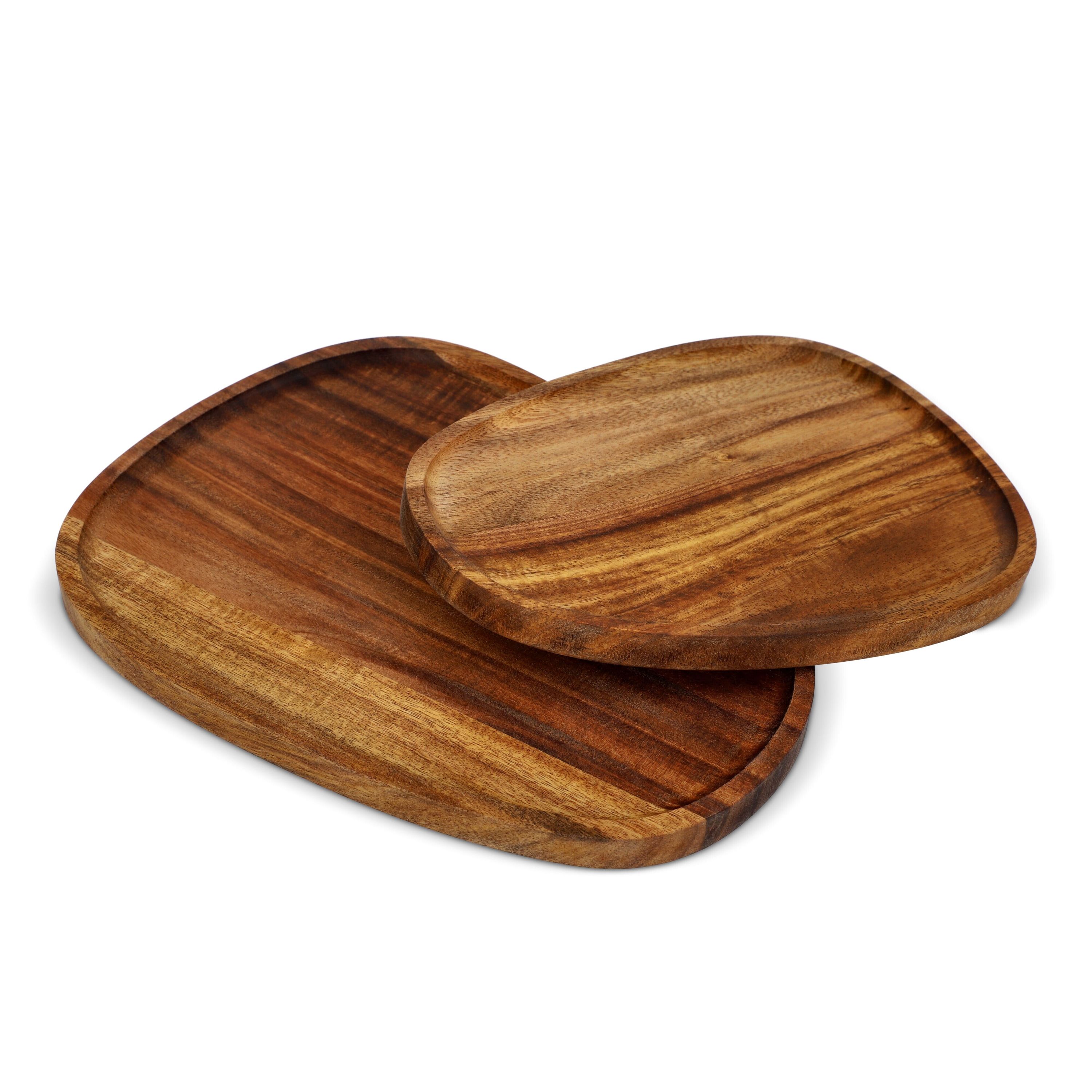 InSideOut 2er-Pack Holztabletts in Bioform - holz-213