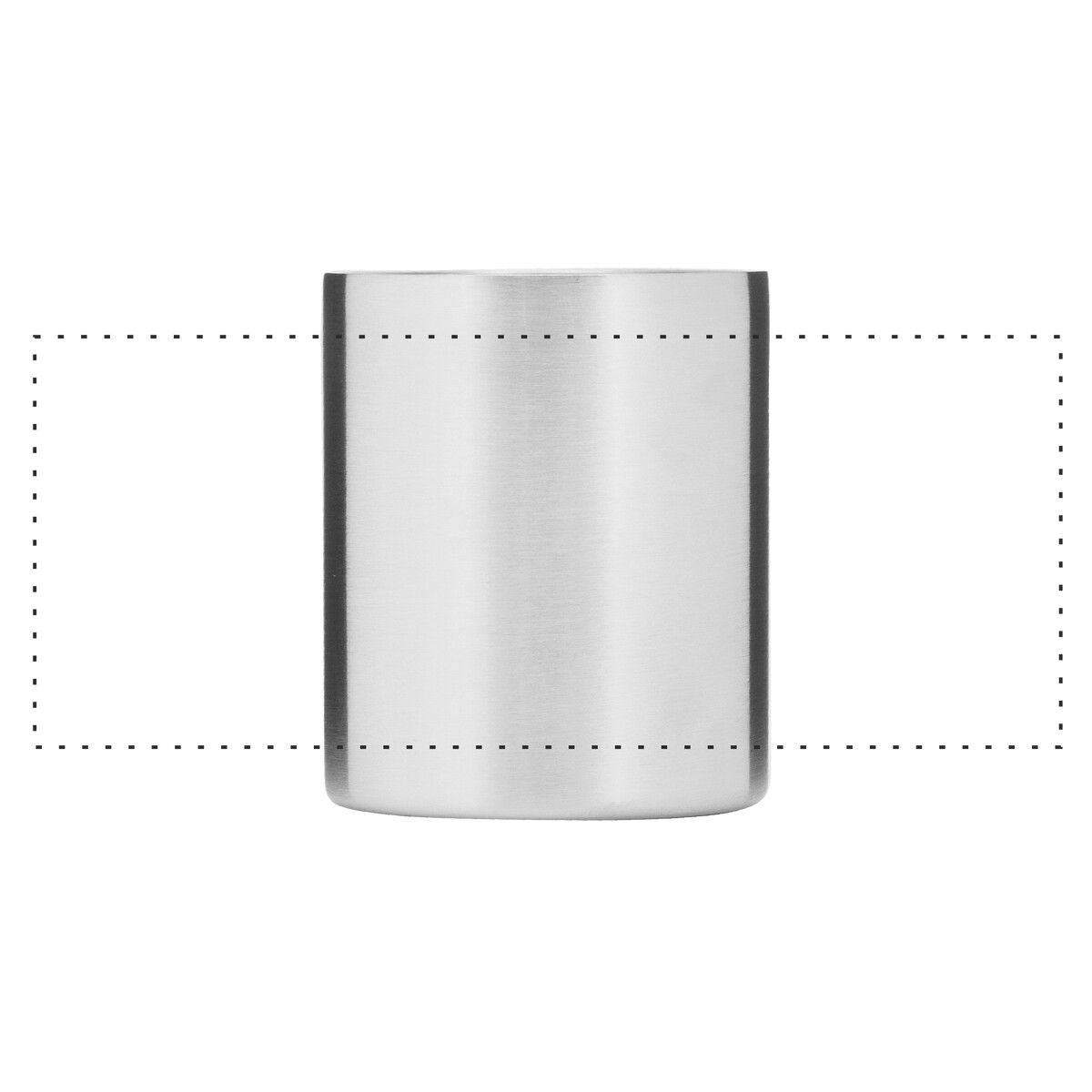 Veredelungsposition mittig um die Metallfläche